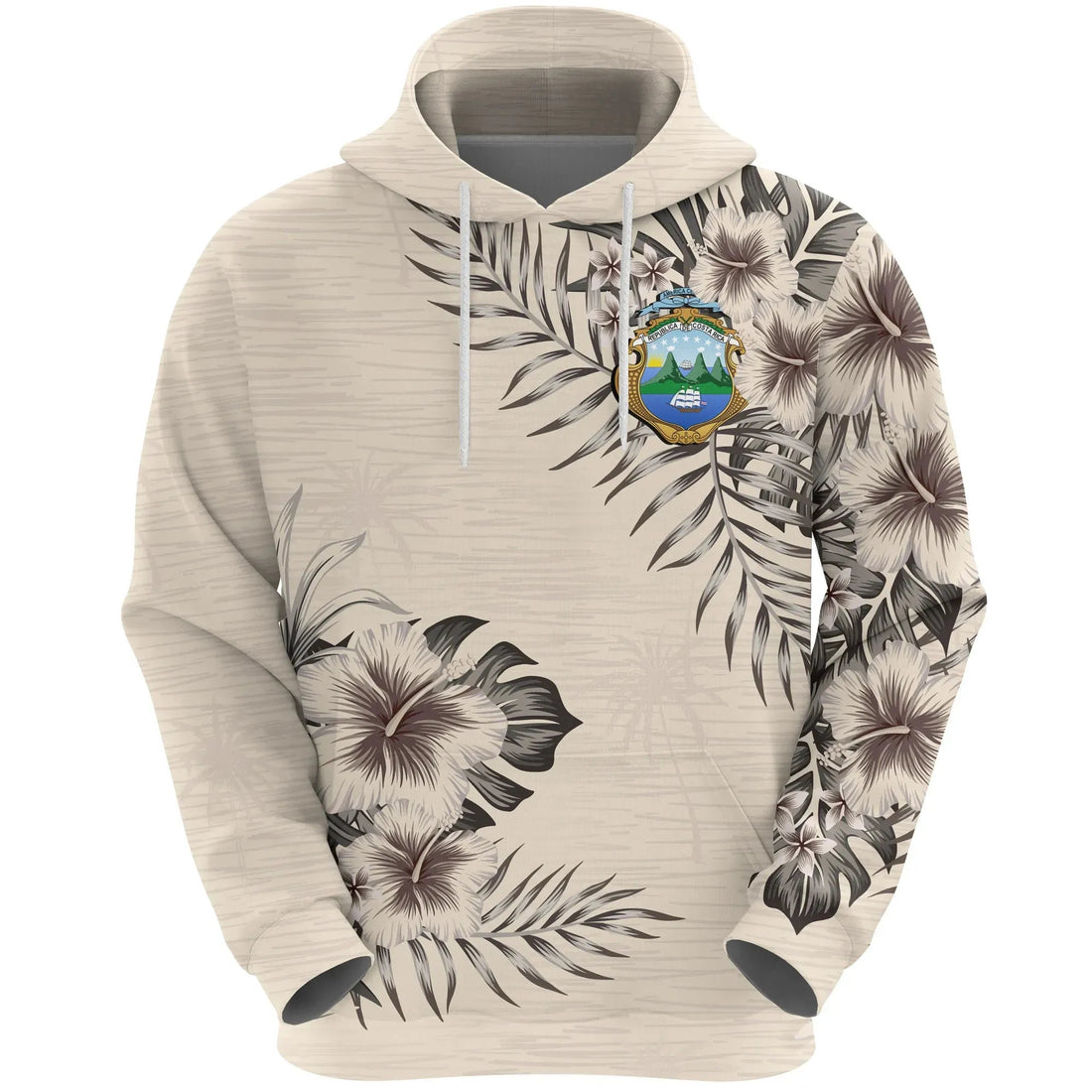 Costa Rica Hoodie The Beige Hibiscus RLT13