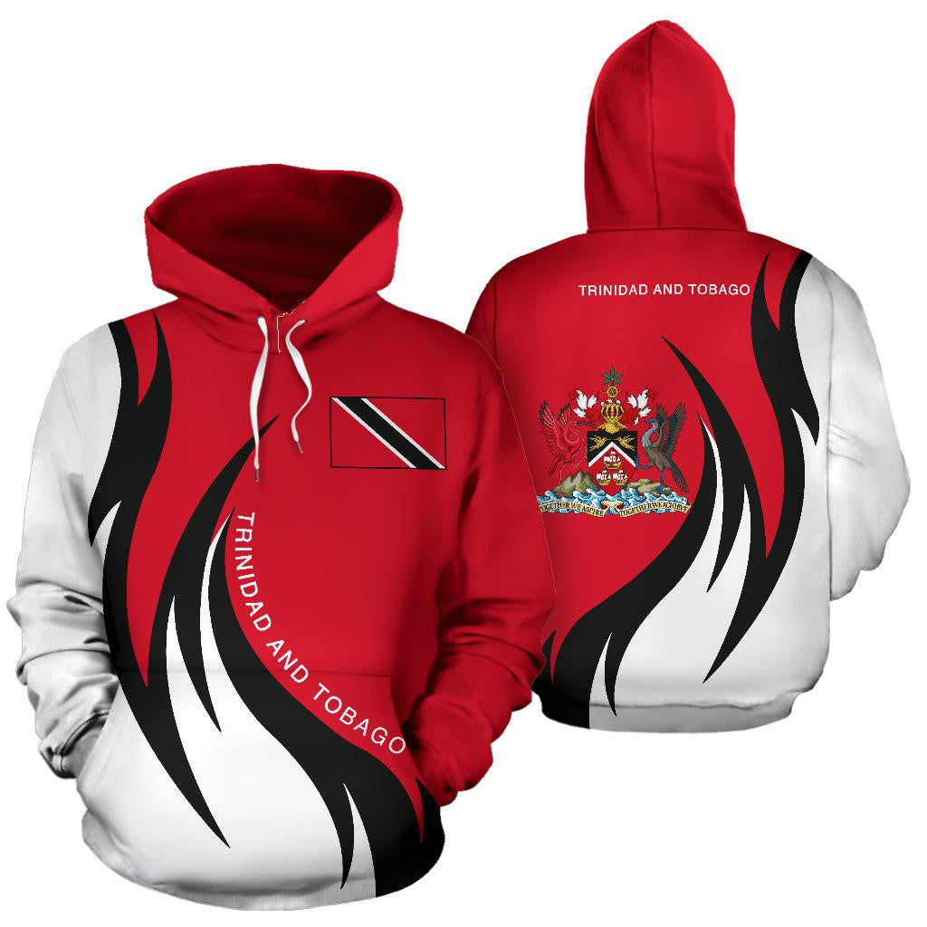 Trinidad and Tobago Hoodie Coat Of Arms Fire Style1 RLT6