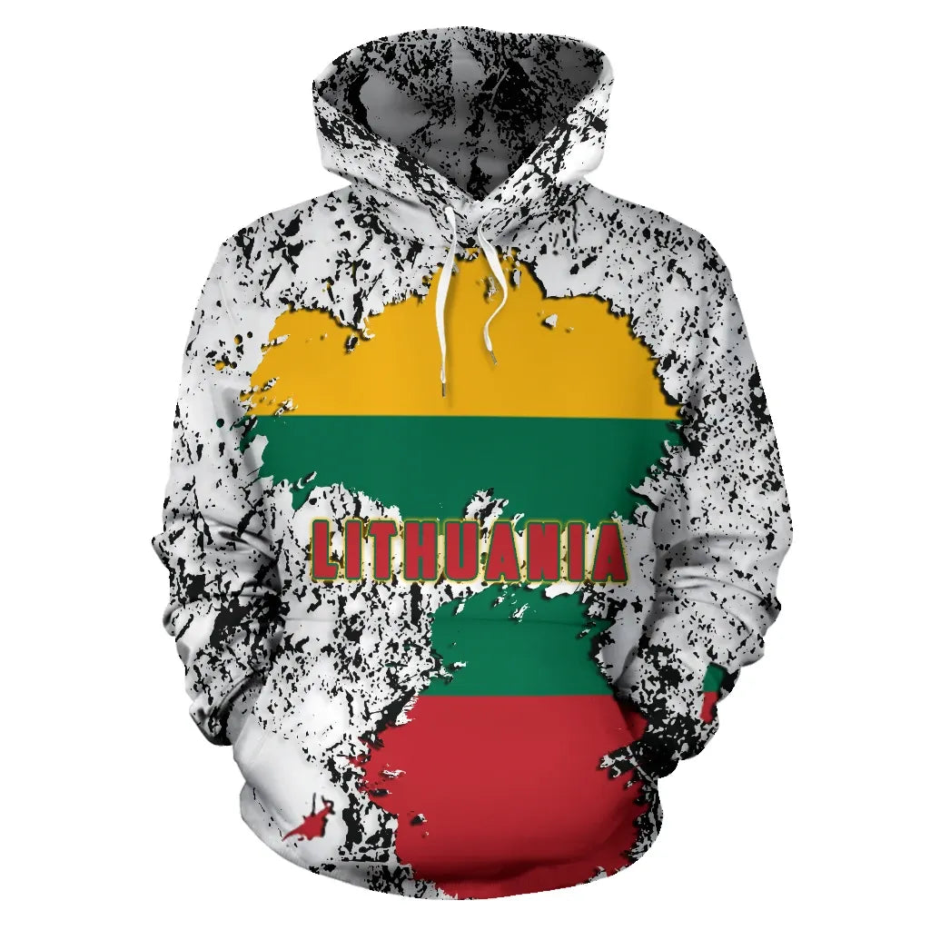 Lithuania Hoodie Lithuanian Flag Splatters Style RLT6