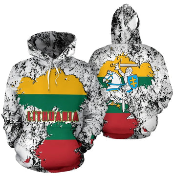 Lithuania Hoodie Lithuanian Flag Splatters Style RLT6
