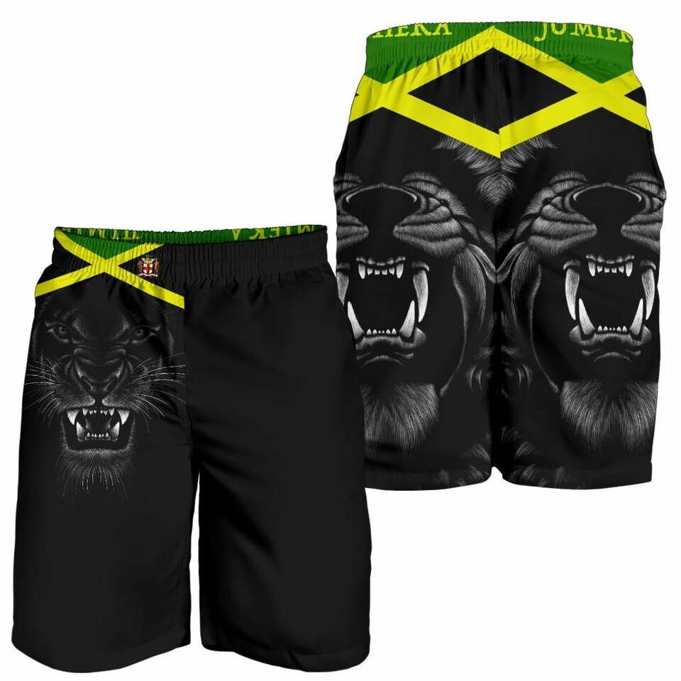 Jamaica Men Shorts Lion Flag Color LT13