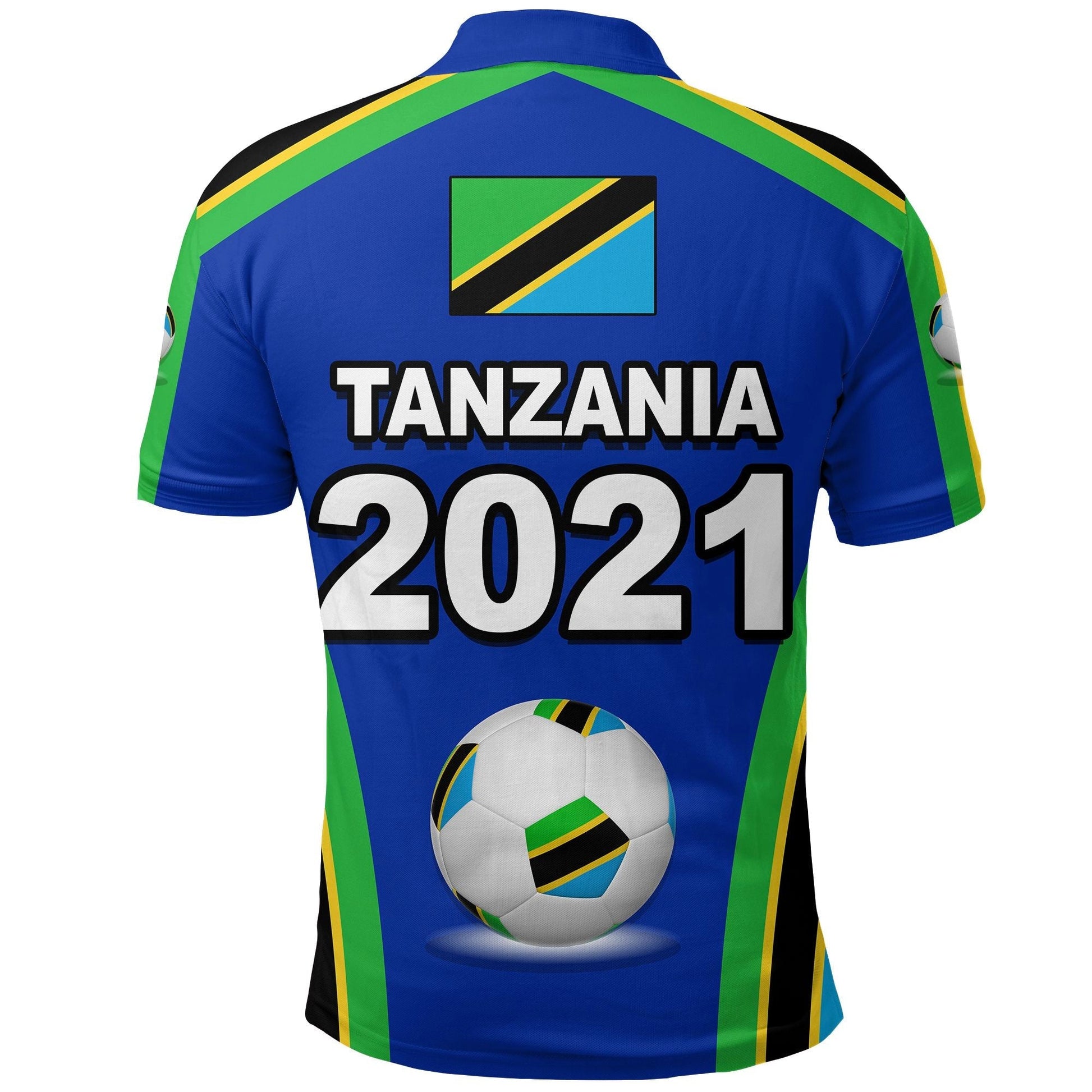 Tanzania Football Team 2021 Mix Flag Polo Shirt LT20