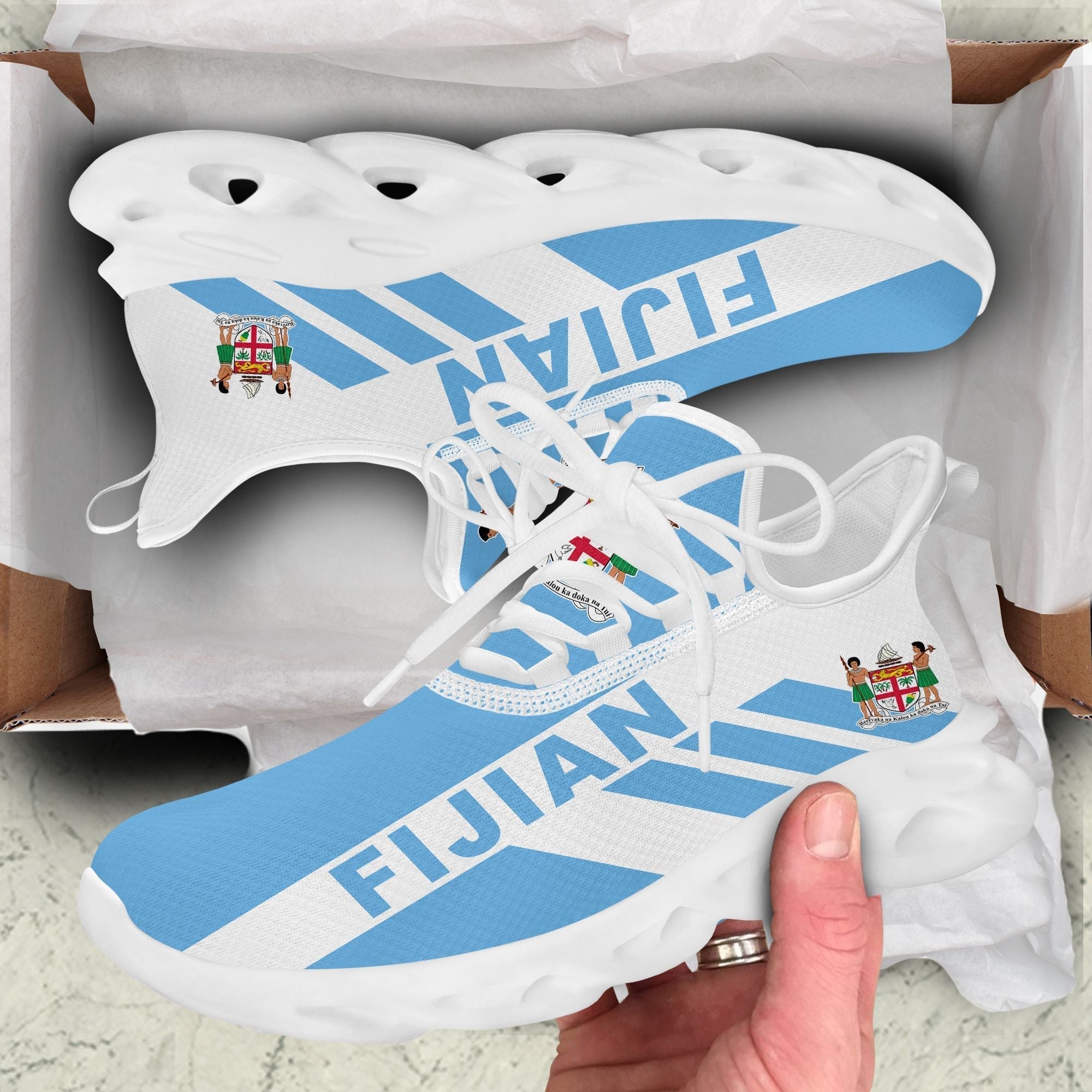 Polynesian Footwear Fiji Flag Sport Clunky Sneakers LT10