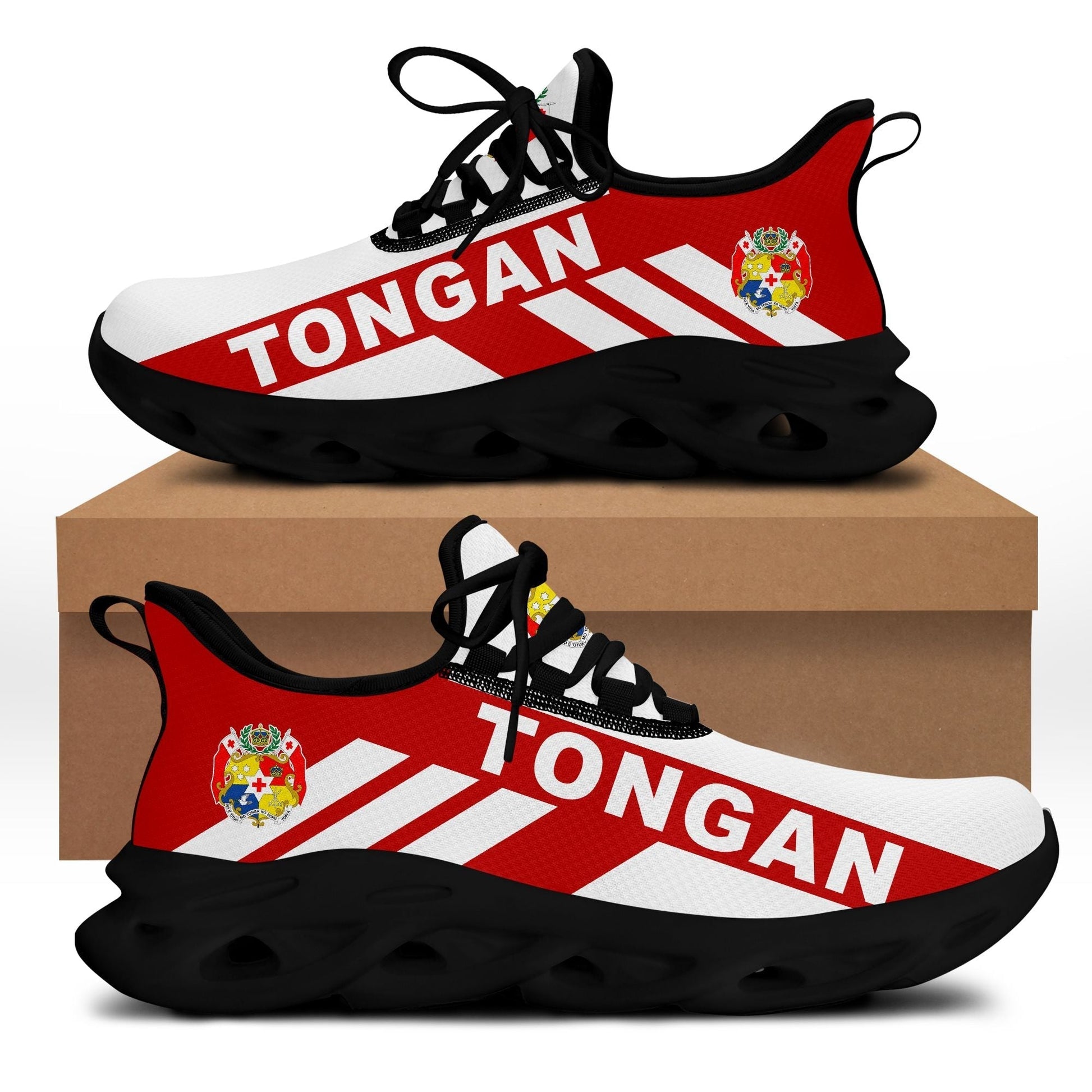Polynesian Footwear Tonga Flag Sport Clunky Sneakers LT10