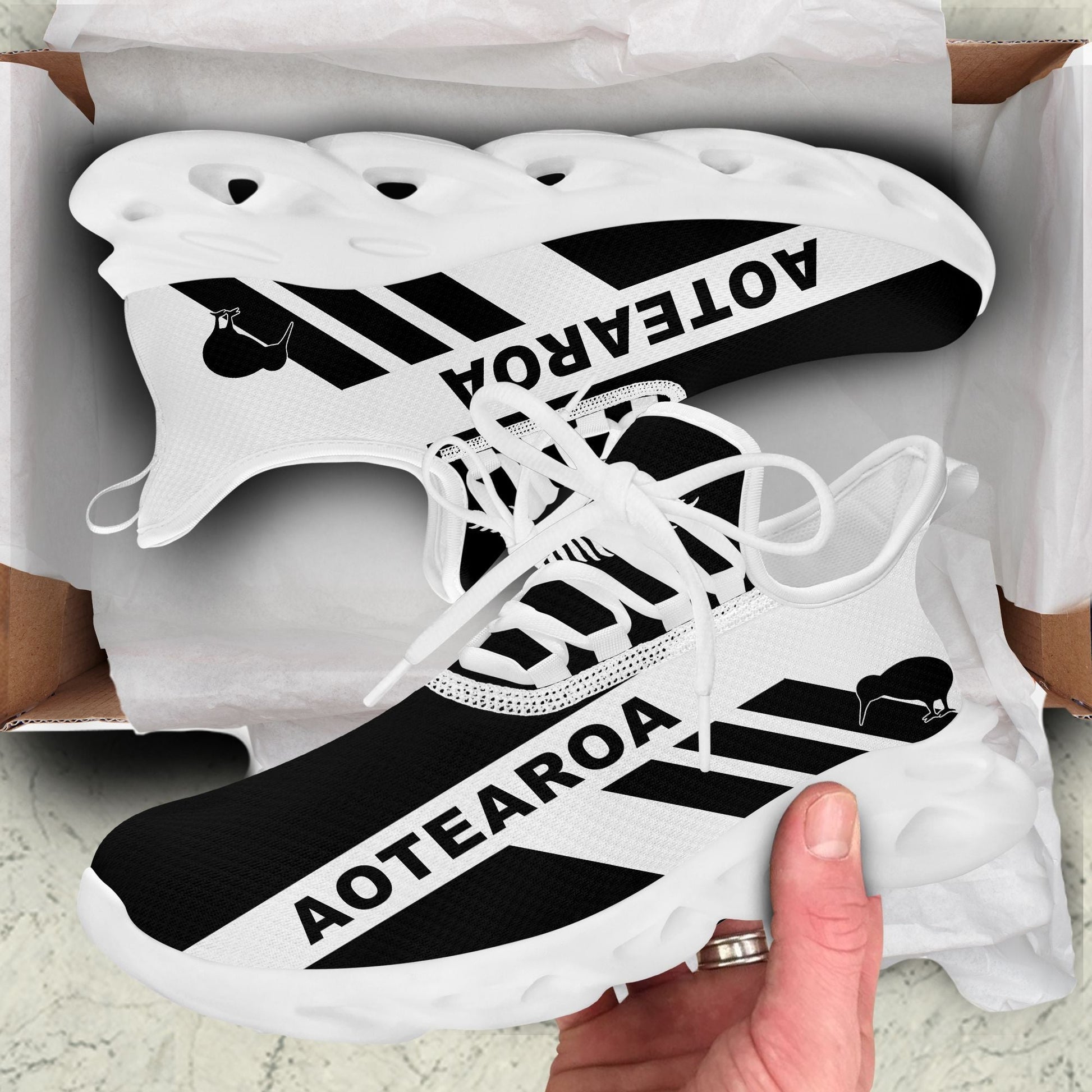 Polynesian Footwear New Zealand Flag Sport Clunky Sneakers LT10