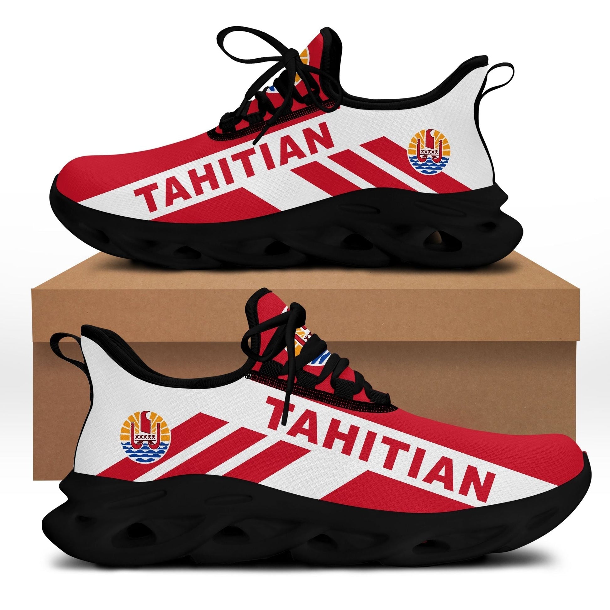Polynesian Footwear Tahiti Flag Sport Clunky Sneakers LT10