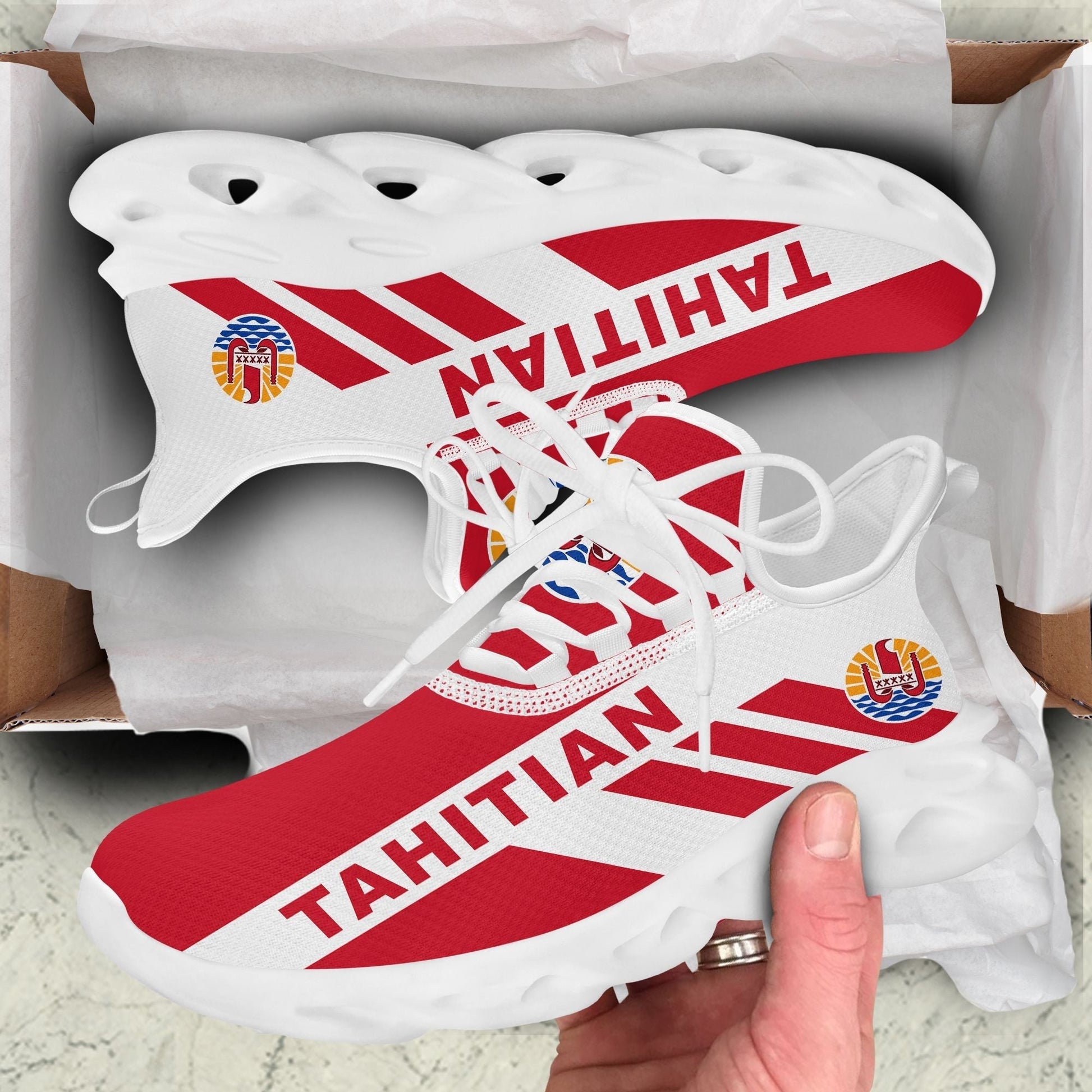 Polynesian Footwear Tahiti Flag Sport Clunky Sneakers LT10