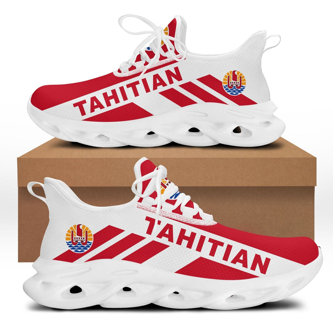 Polynesian Footwear Tahiti Flag Sport Clunky Sneakers LT10