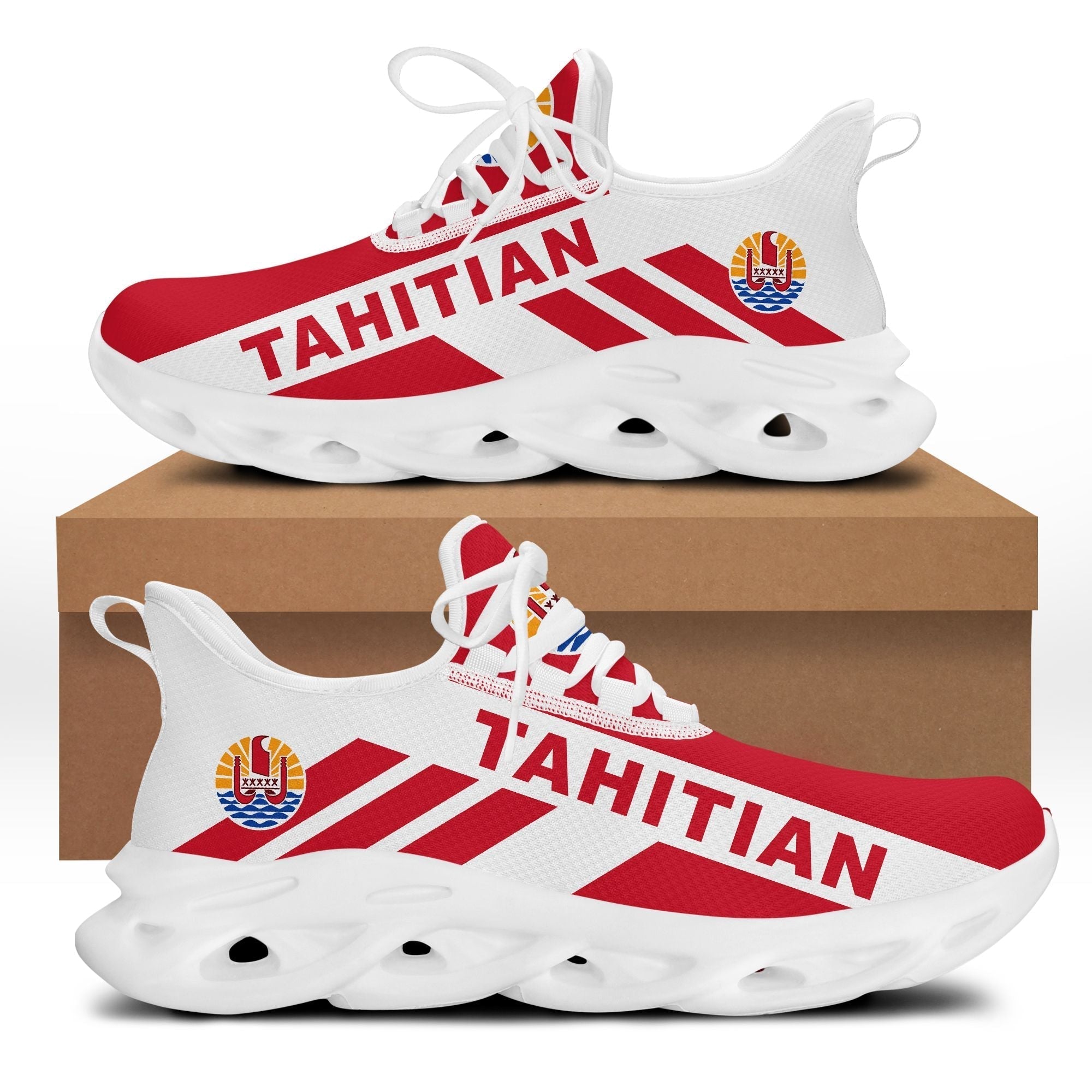 Polynesian Footwear Tahiti Flag Sport Clunky Sneakers LT10