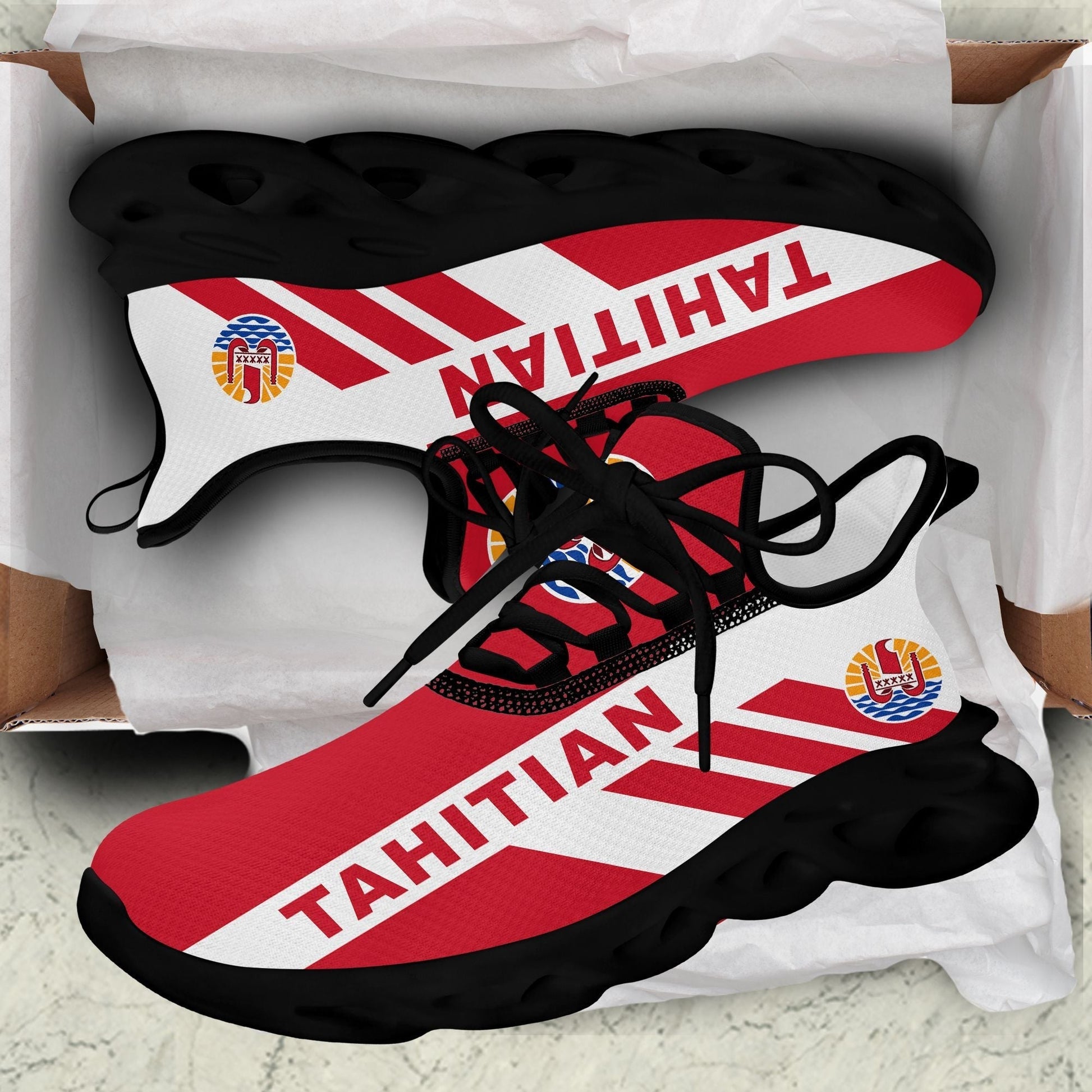 Polynesian Footwear Tahiti Flag Sport Clunky Sneakers LT10