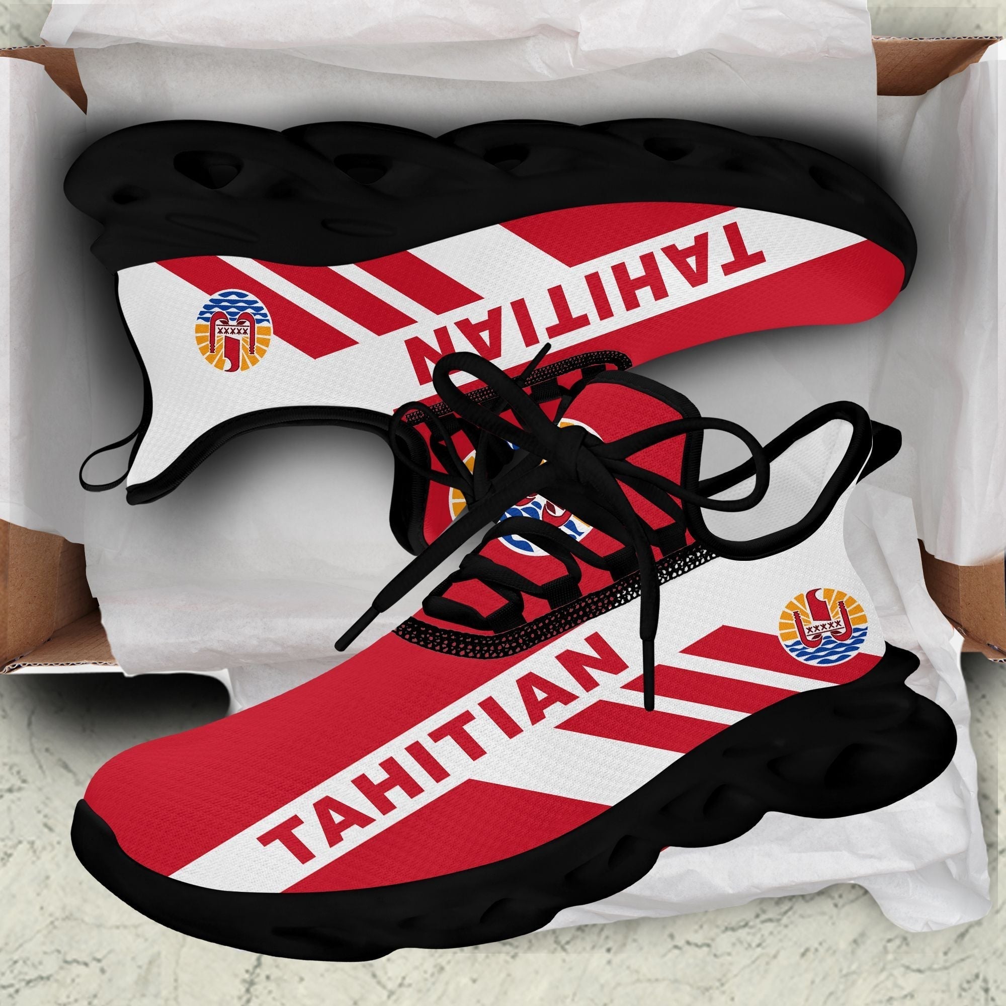 Polynesian Footwear Tahiti Flag Sport Clunky Sneakers LT10
