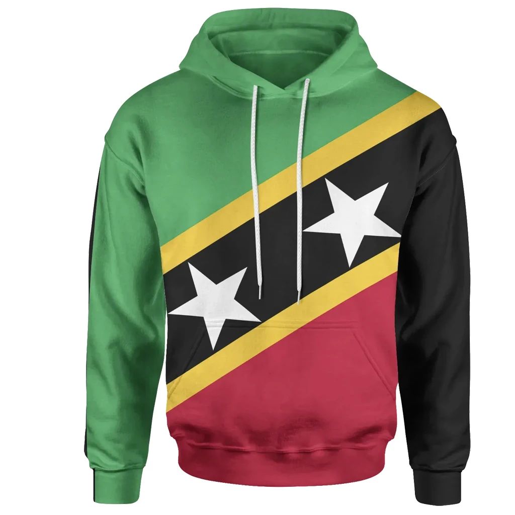Saint Kitts and Nevis Hoodie Saint Kitts and Nevis Flag Style LT13