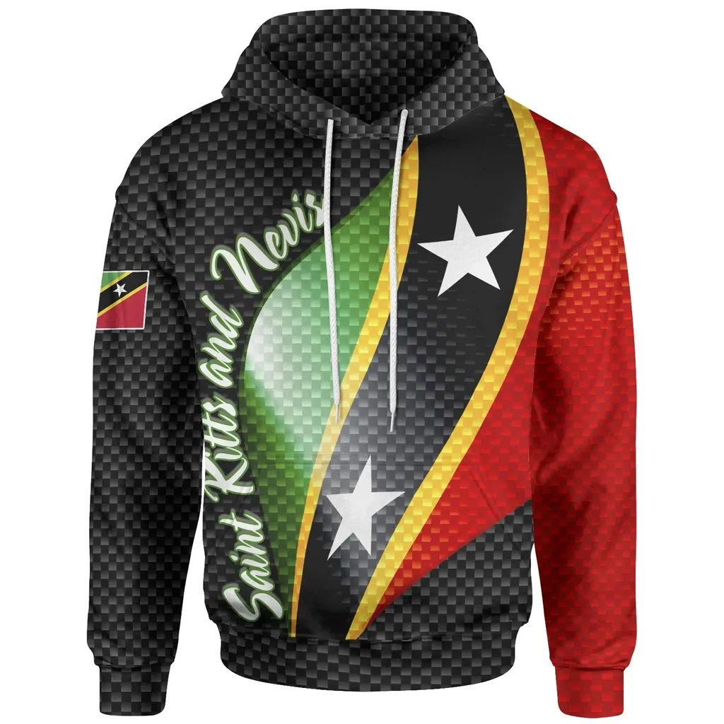 Saint Kitts and Nevis Hoodie Saint Kitts and Nevis Flag LT13