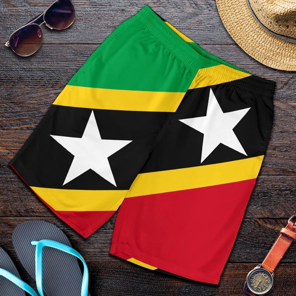 Saint Kitts and Nevis Men Shorts Saint Kitts and Nevis Flag Style LT13