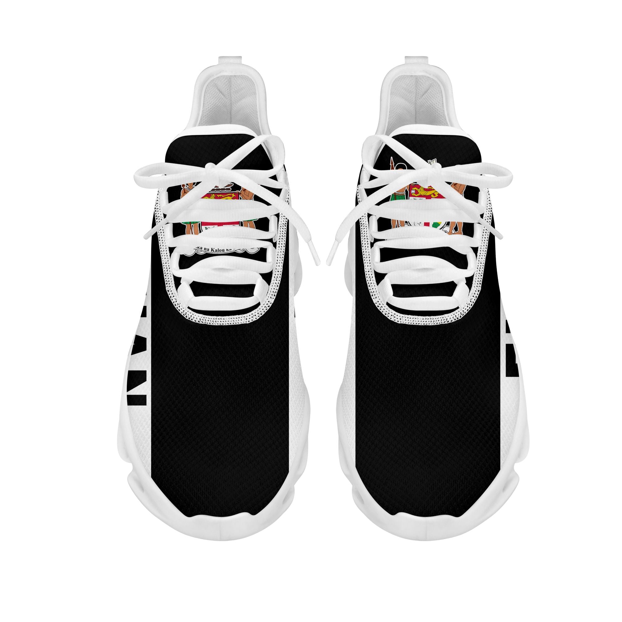 Polynesian Footwear Fiji Flag Sport Clunky Sneakers Black LT10