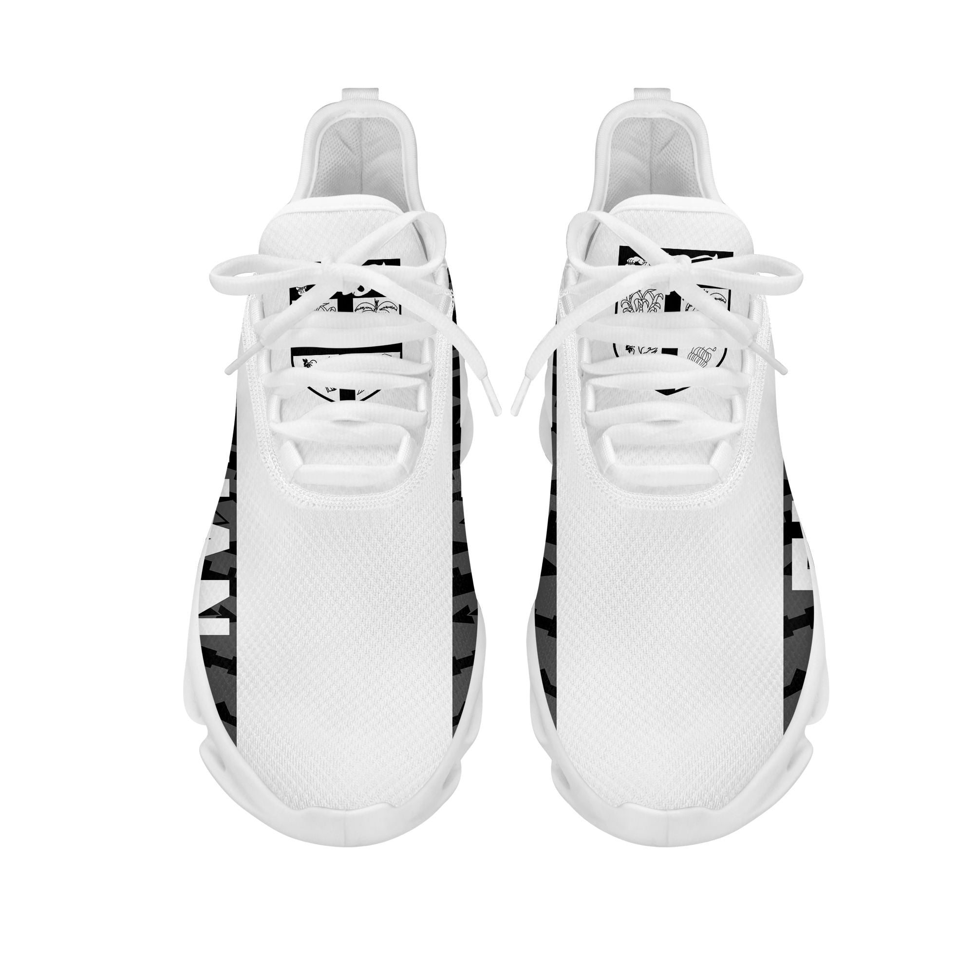 Polynesian Footwear Fiji Flag Sport Clunky Sneakers White LT10