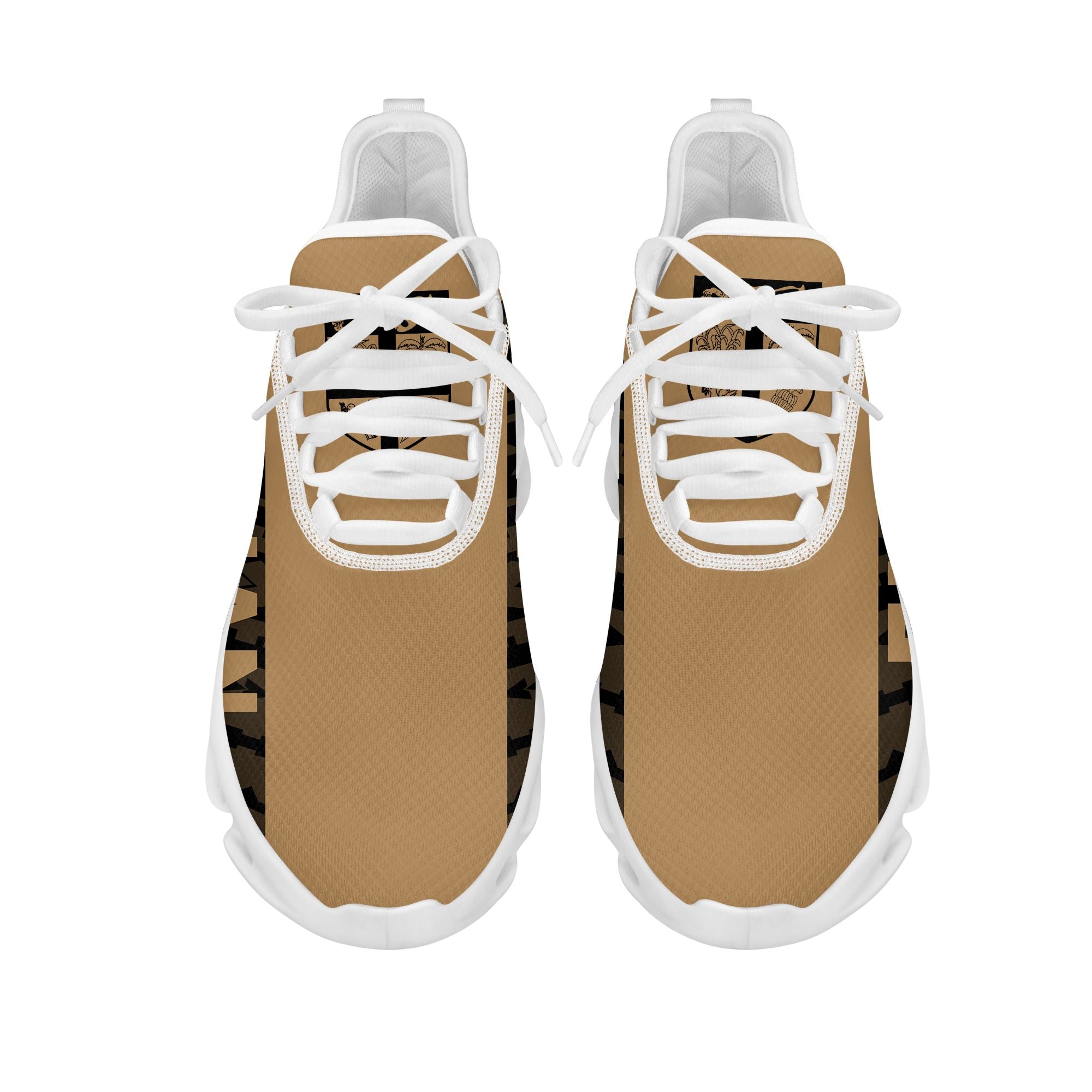 Polynesian Footwear Fiji Flag Sport Clunky Sneakers Gold LT10