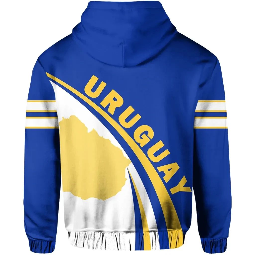 Uruguay Zip Hoodie Coat Of Arms Style LT13