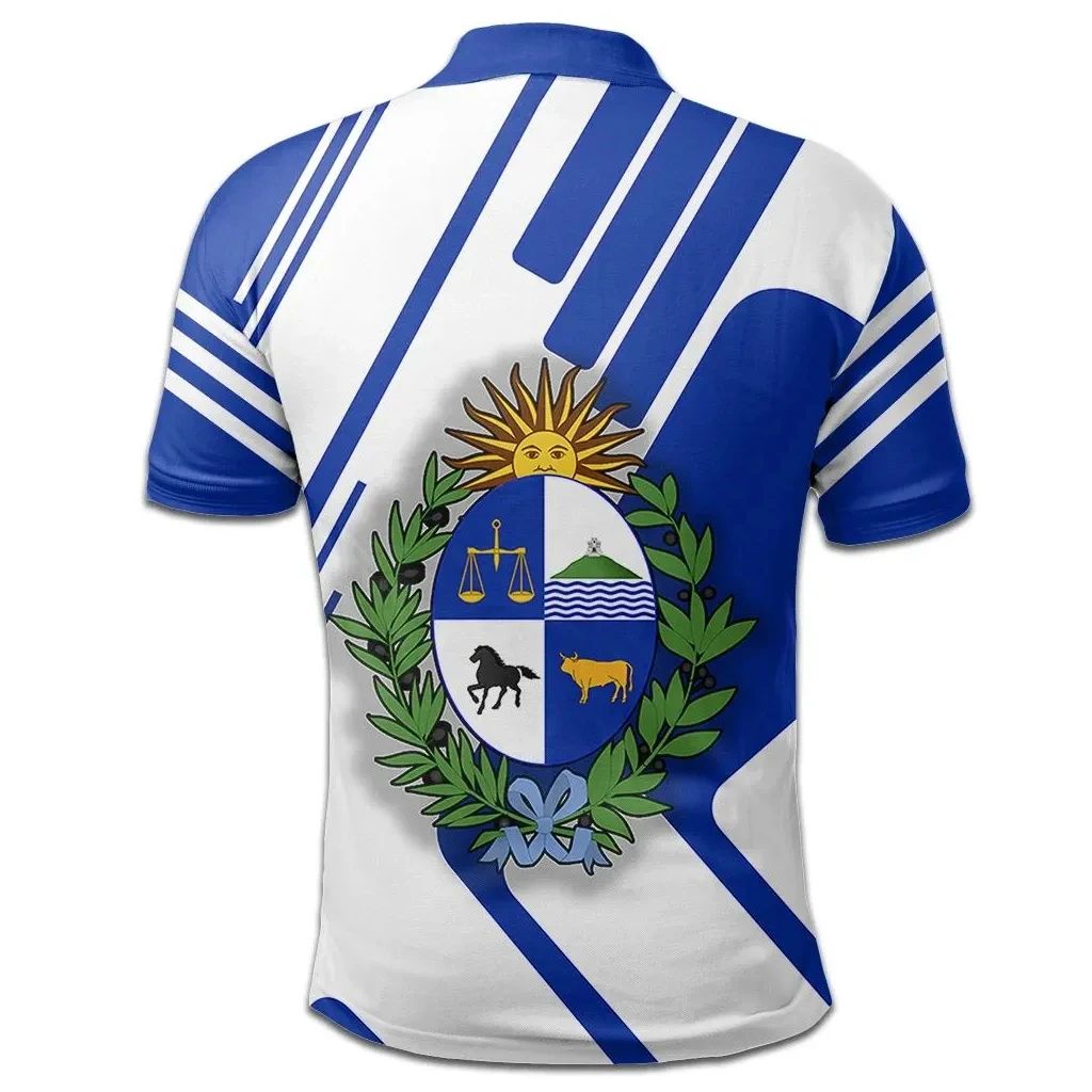 Uruguay Polo Shirt Coat Of Arms LT13