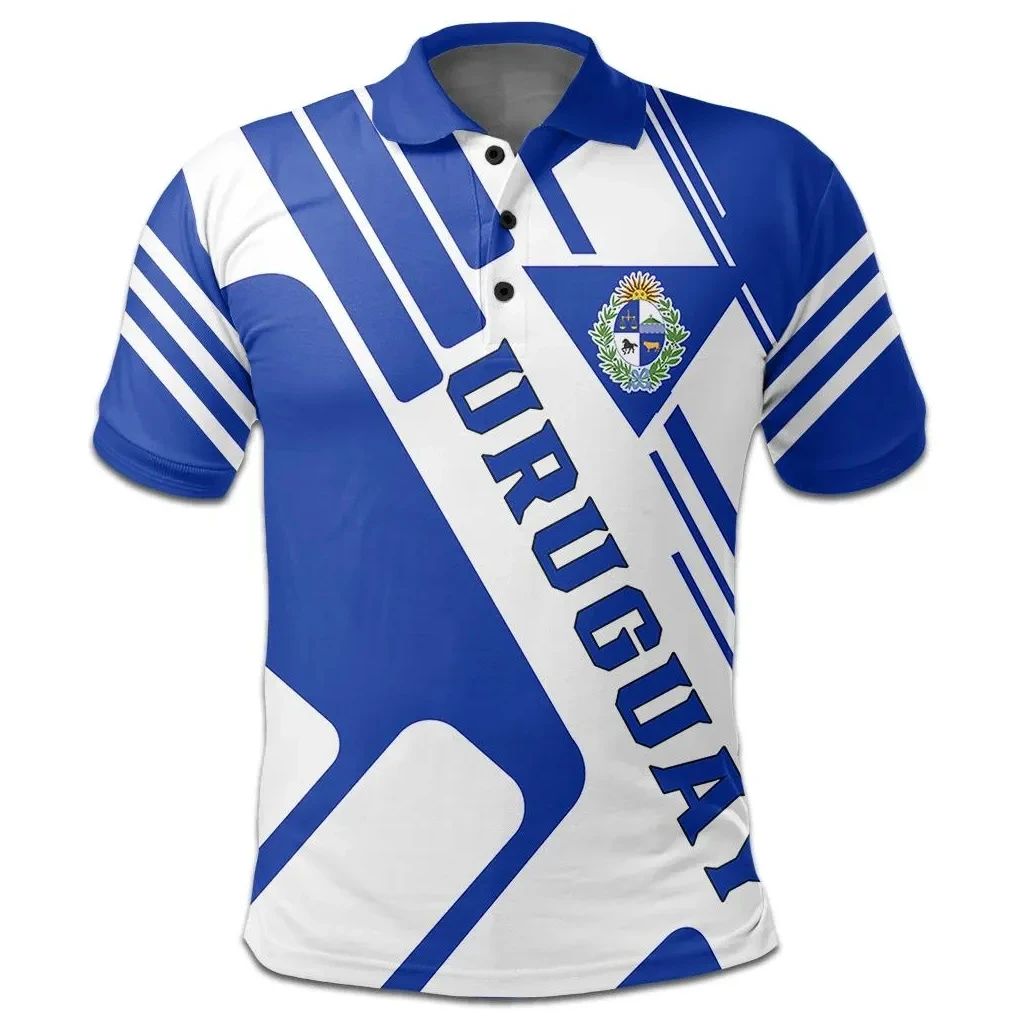 Uruguay Polo Shirt Coat Of Arms LT13