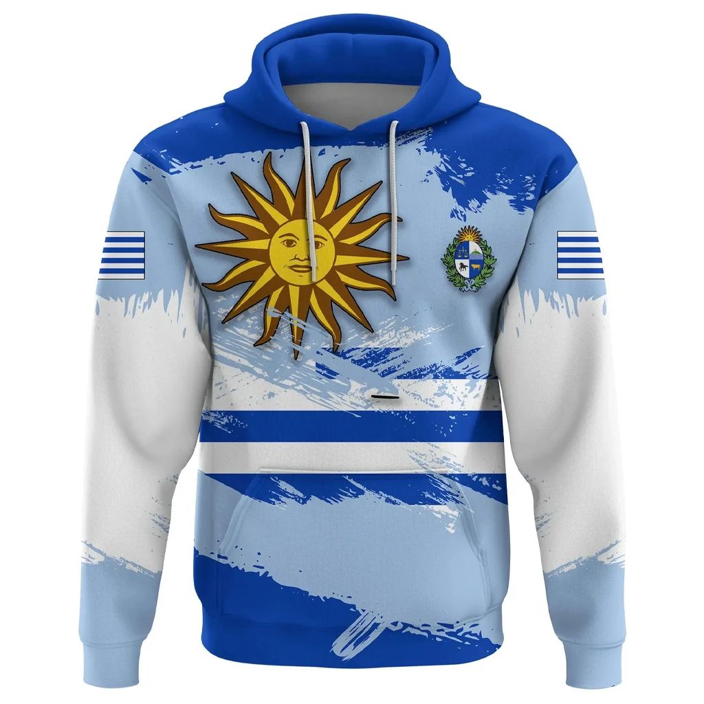 Uruguay Hoodie Flag Brush LT13