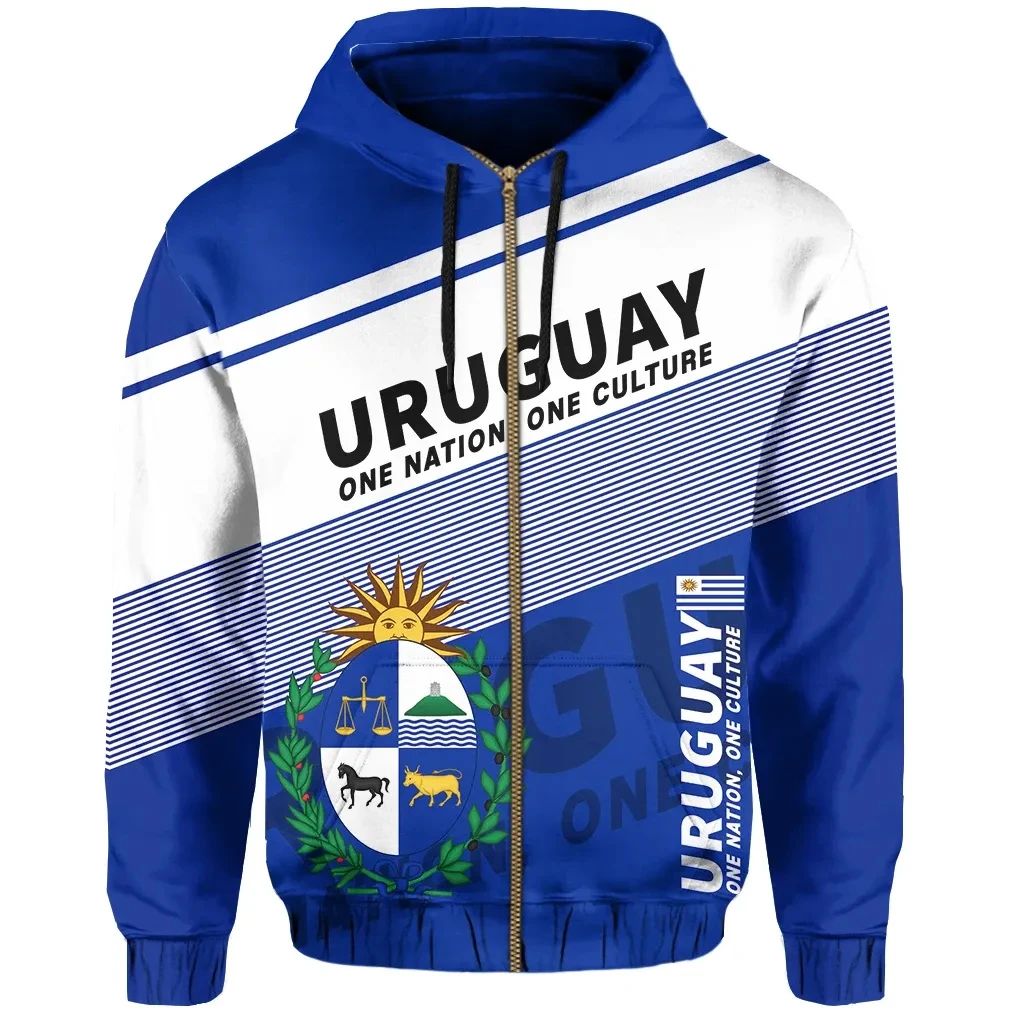 Uruguay Zip Hoodie Coat Of Arms Limited LT13