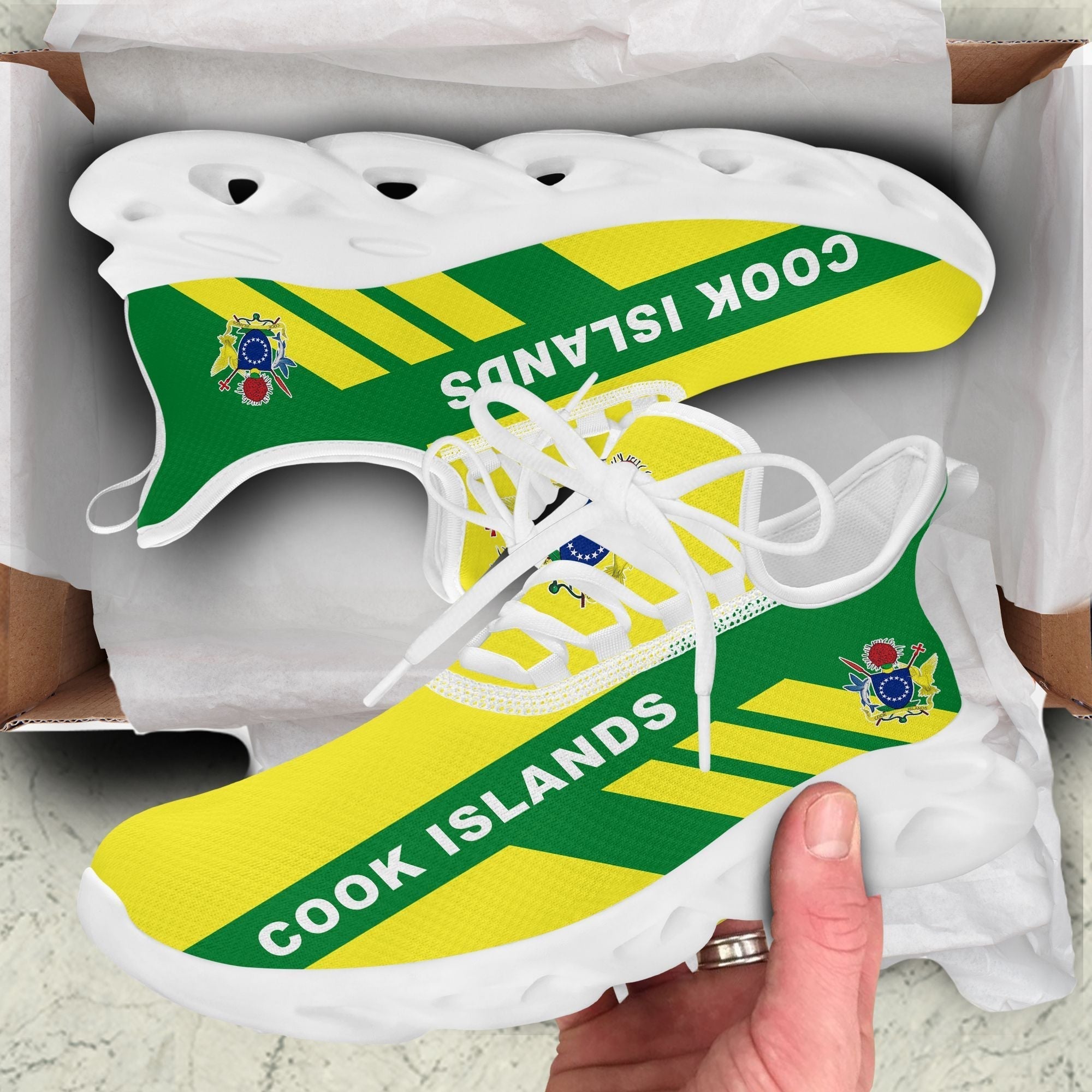 Polynesian Footwear Cook Islands Flag Sport Clunky Sneakers LT10