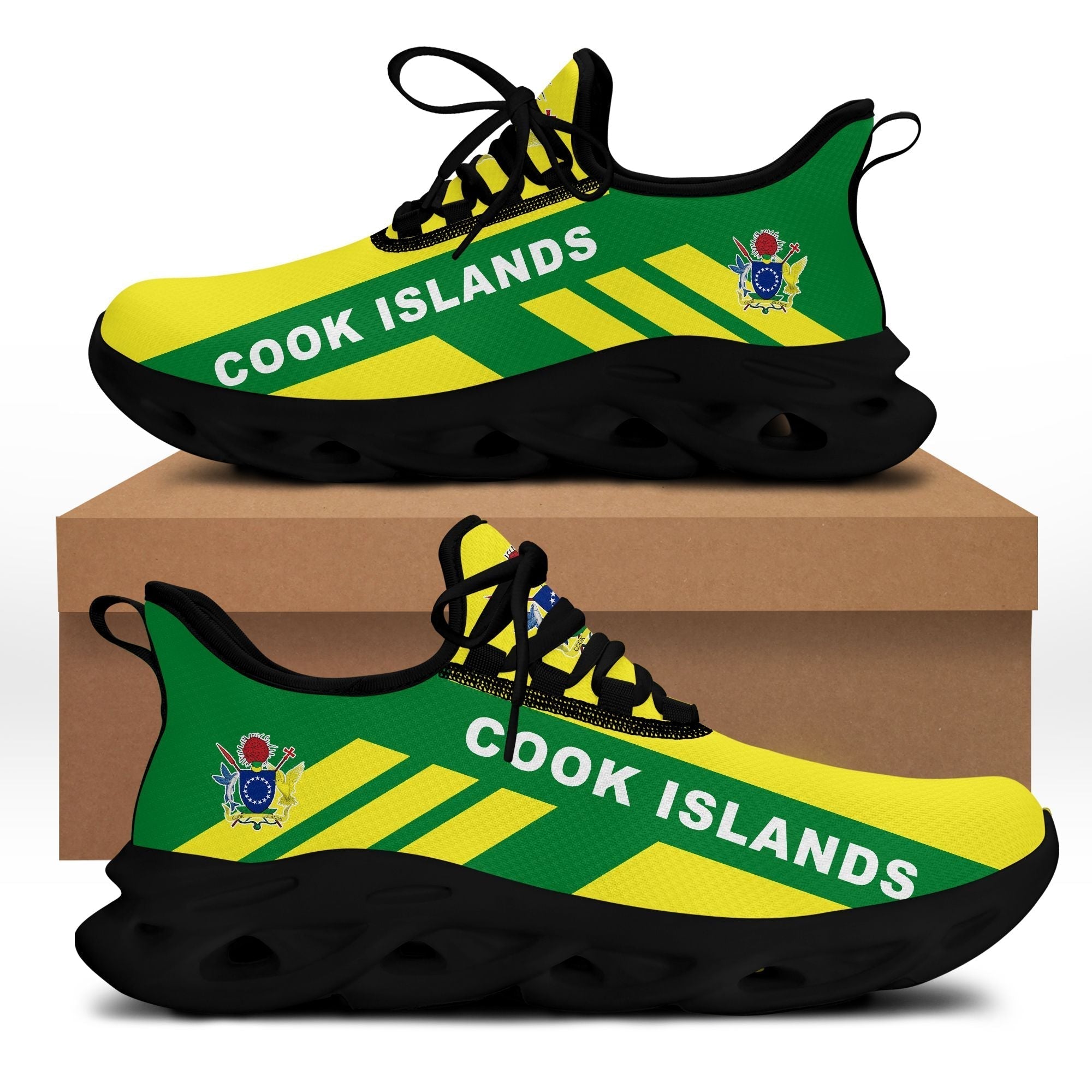 Polynesian Footwear Cook Islands Flag Sport Clunky Sneakers LT10