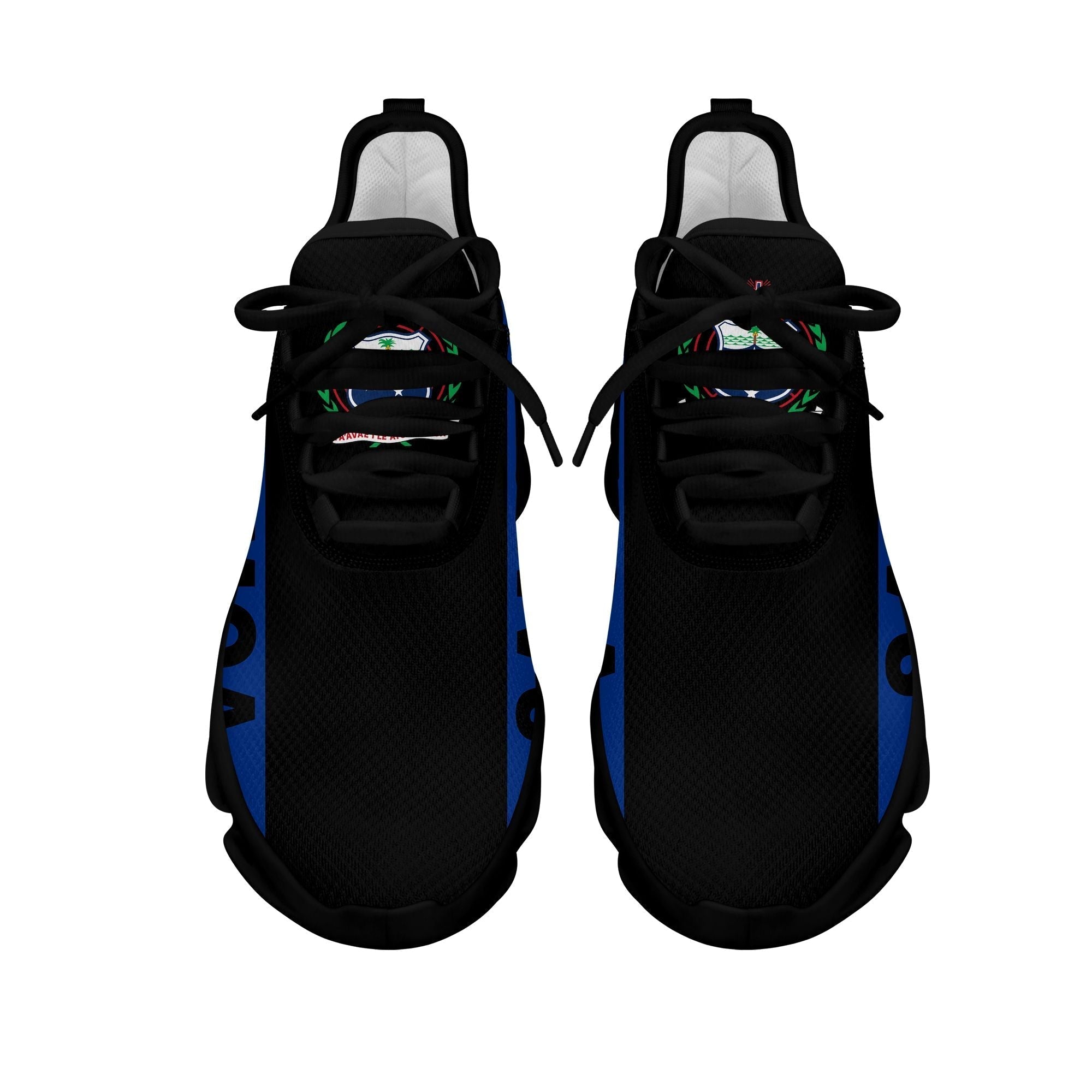 Polynesian Footwear Samoa Flag Sport Clunky Sneakers Black LT10