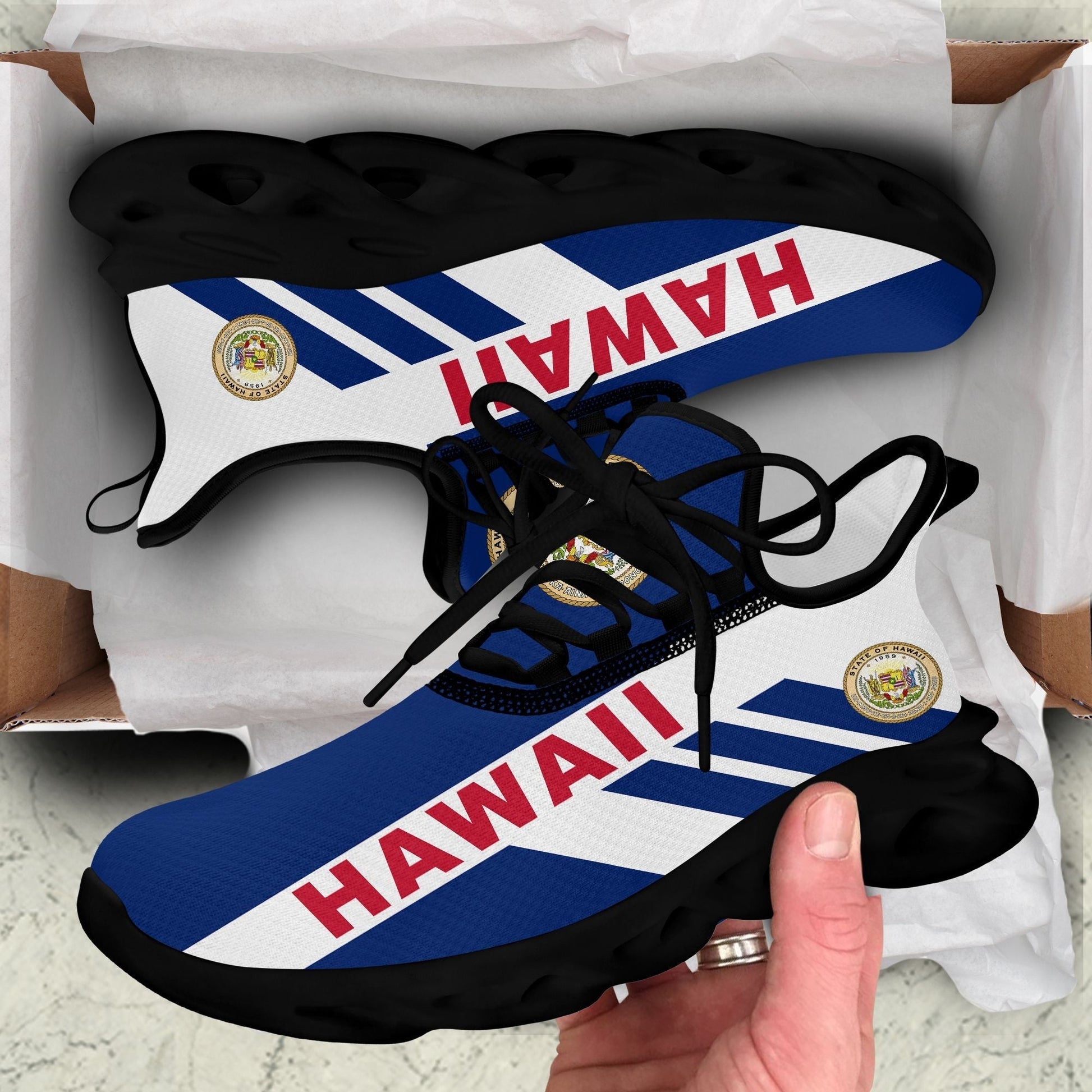 Polynesian Footwear Hawaii Flag Sport Clunky Sneakers LT10
