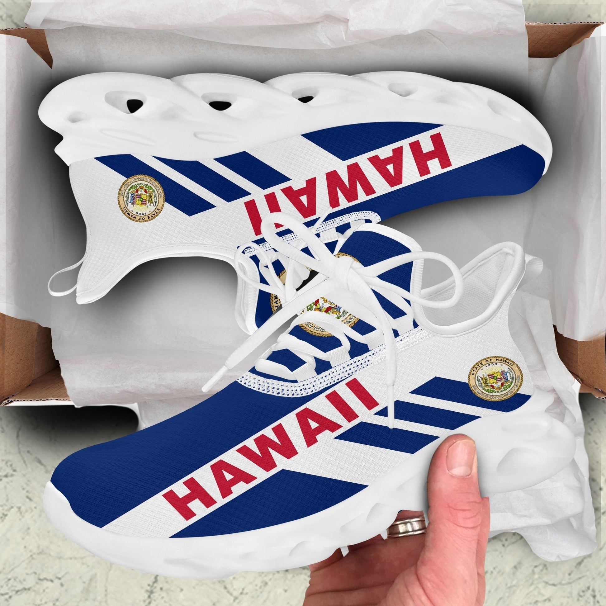 Polynesian Footwear Hawaii Flag Sport Clunky Sneakers LT10