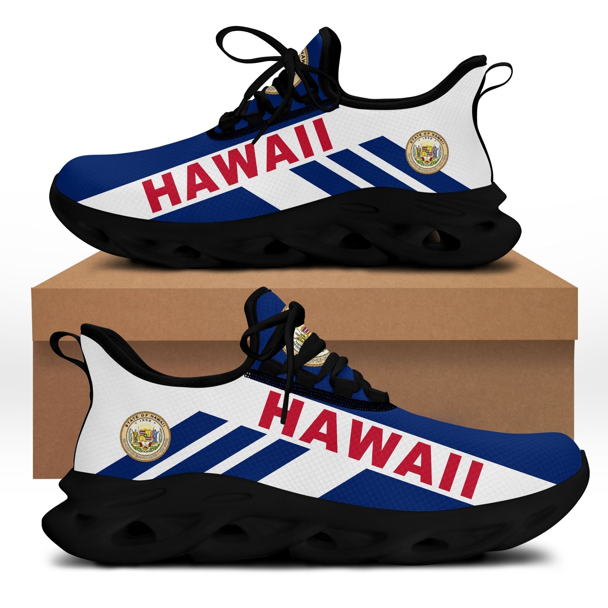 Polynesian Footwear Hawaii Flag Sport Clunky Sneakers LT10