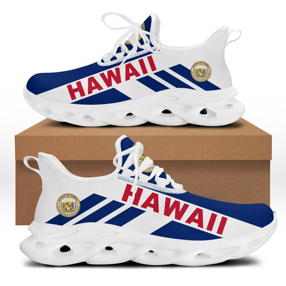 Polynesian Footwear Hawaii Flag Sport Clunky Sneakers LT10