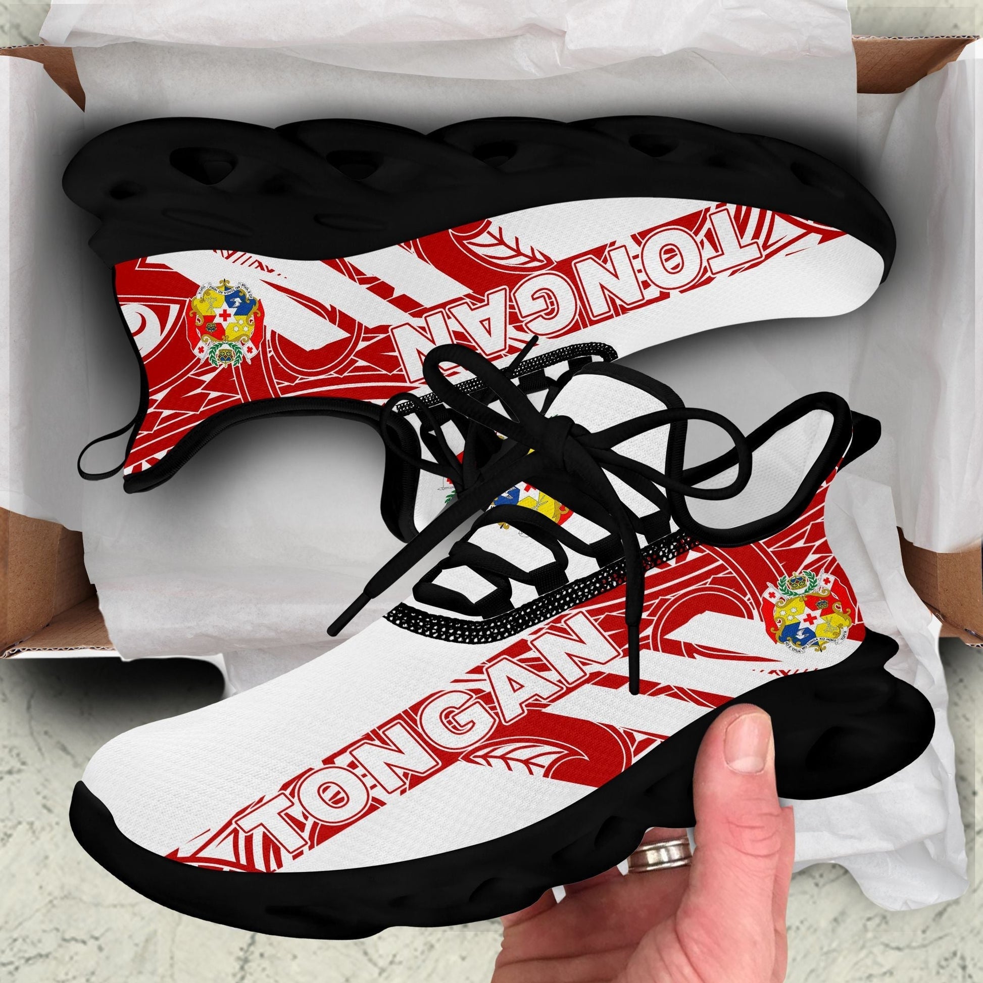 Polynesian Footwear Tonga Flag Maori Sport Clunky Sneakers LT10