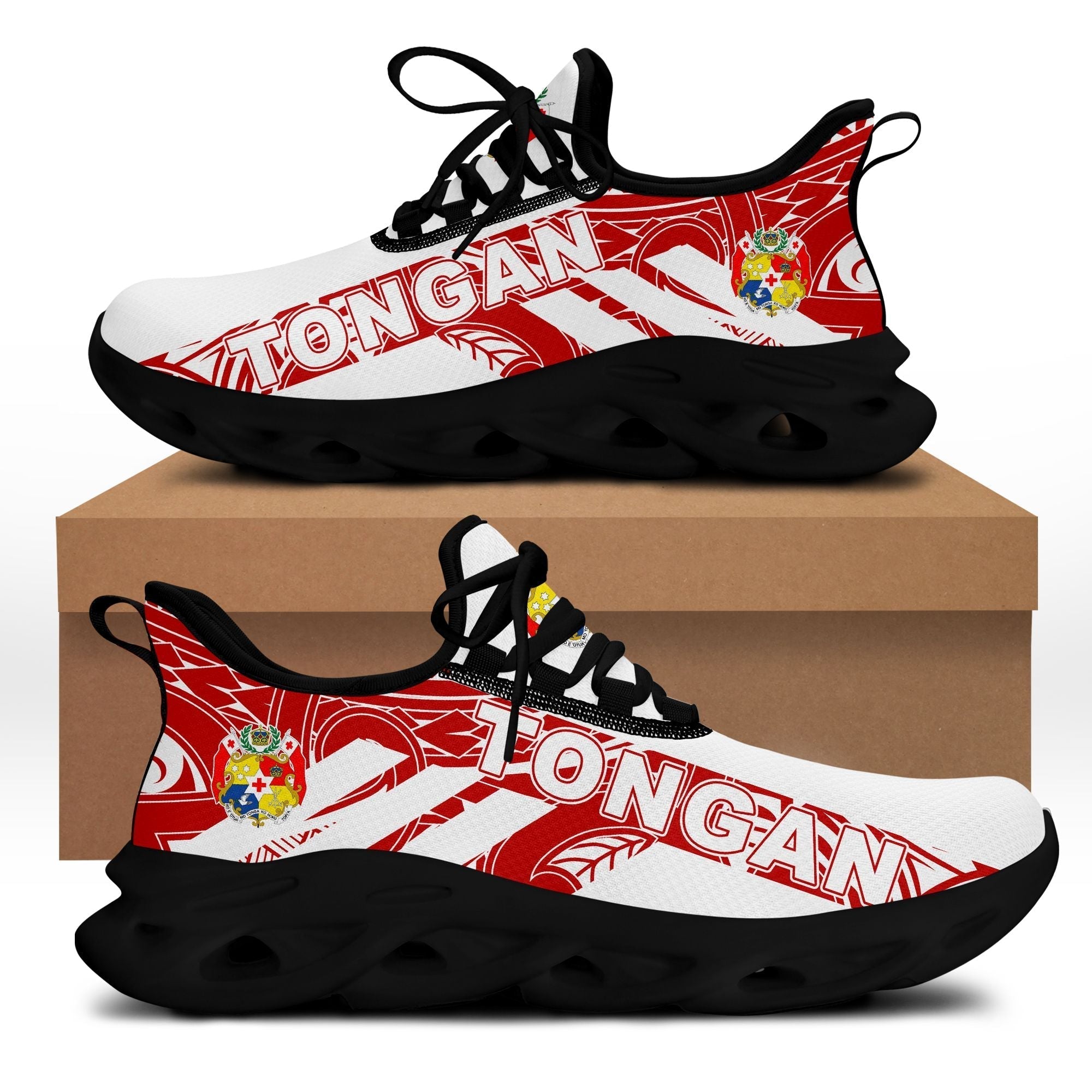 Polynesian Footwear Tonga Flag Maori Sport Clunky Sneakers LT10