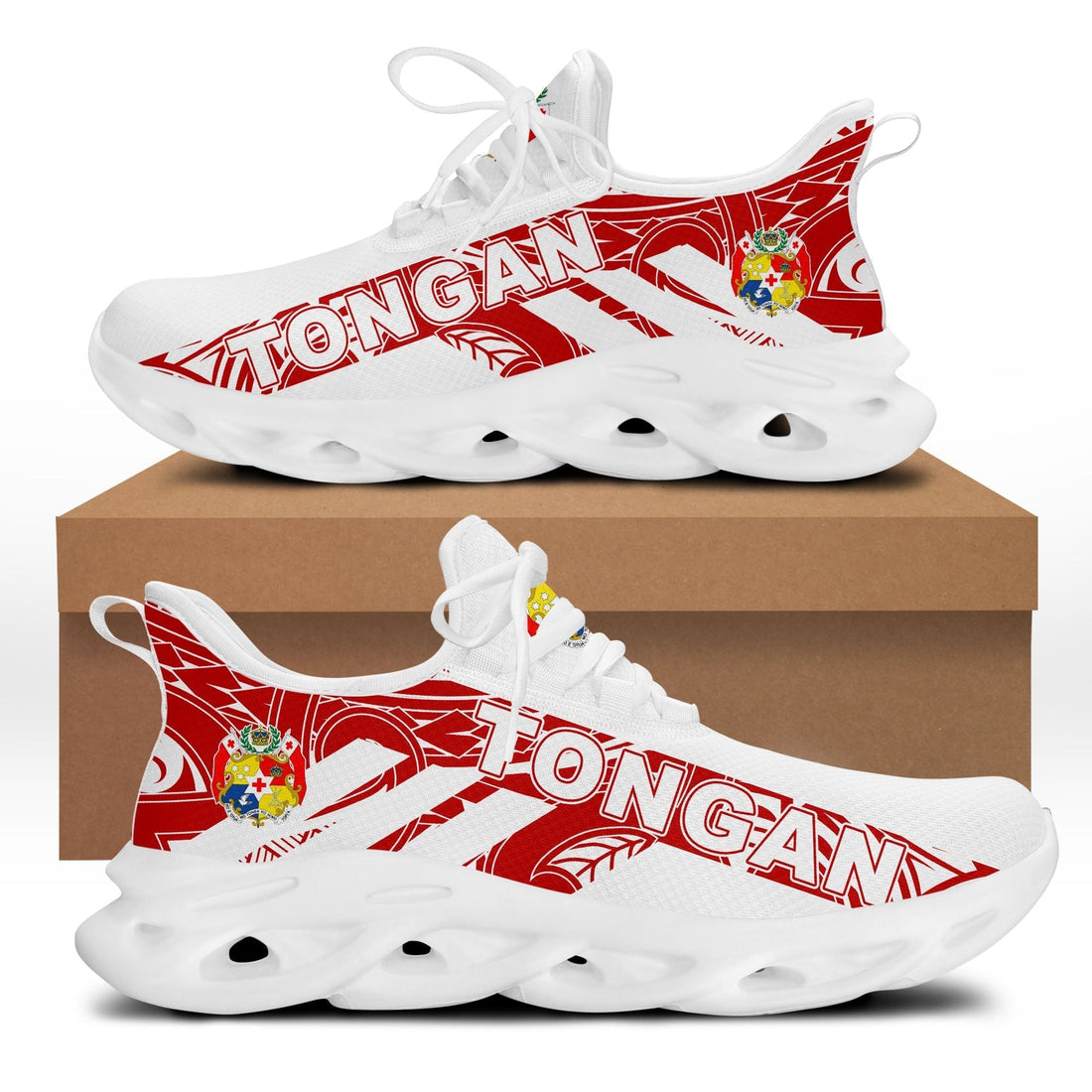 Polynesian Footwear Tonga Flag Maori Sport Clunky Sneakers LT10