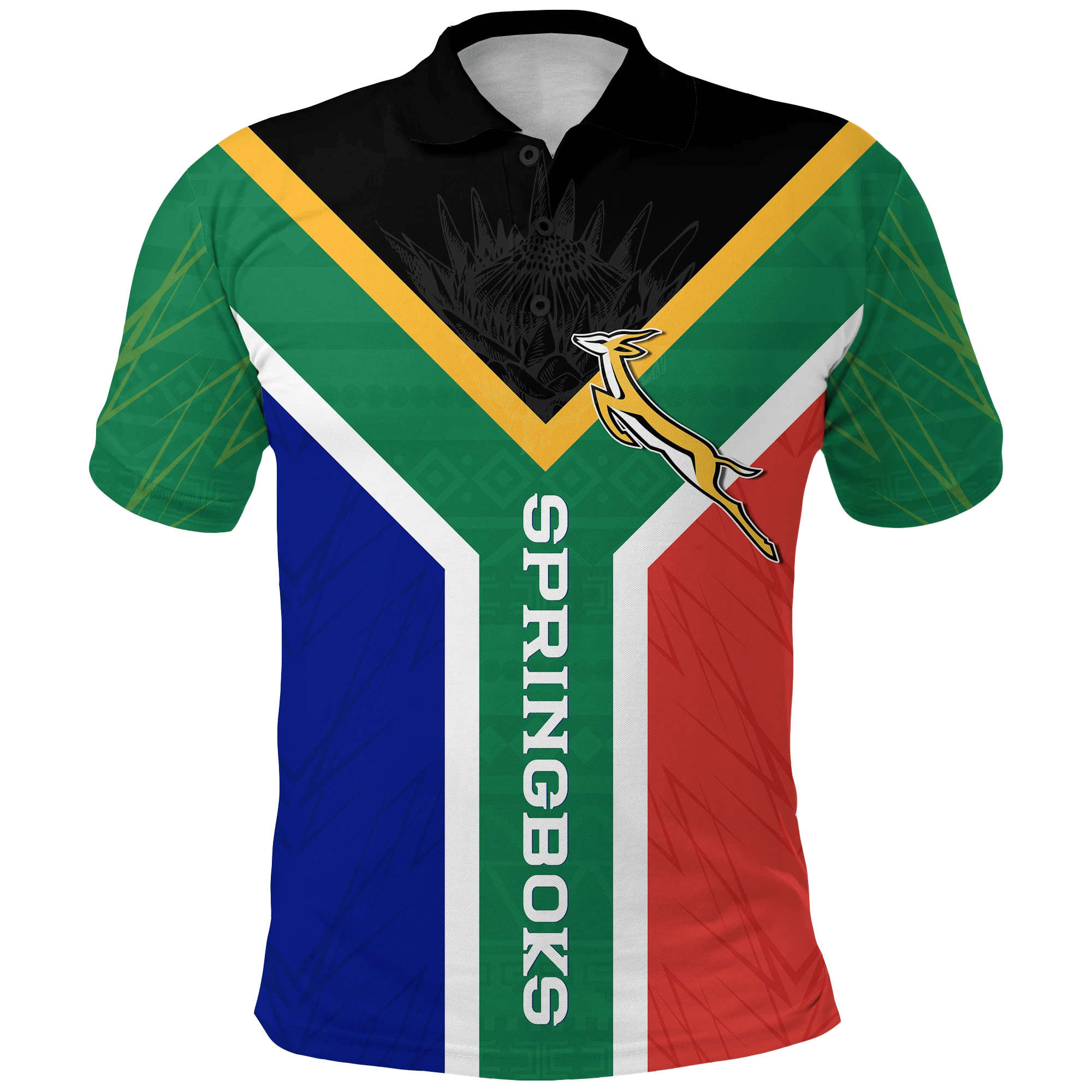 Springboks Passion Polo Shirt South Africa Rugby LT13