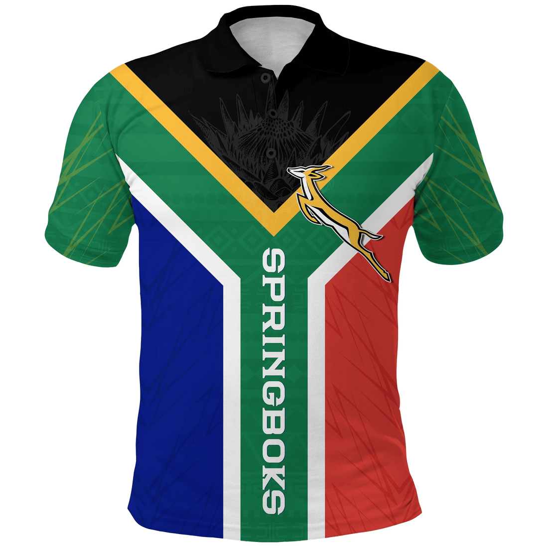 Springboks Passion Polo Shirt South Africa Rugby LT13