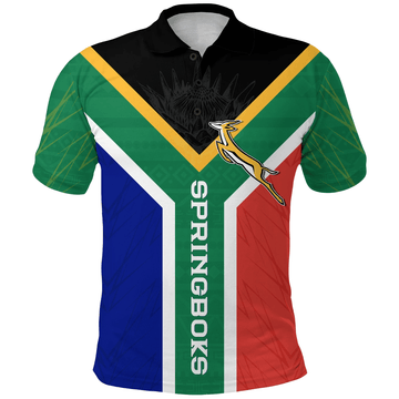 Springboks Passion Polo Shirt South Africa Rugby LT13