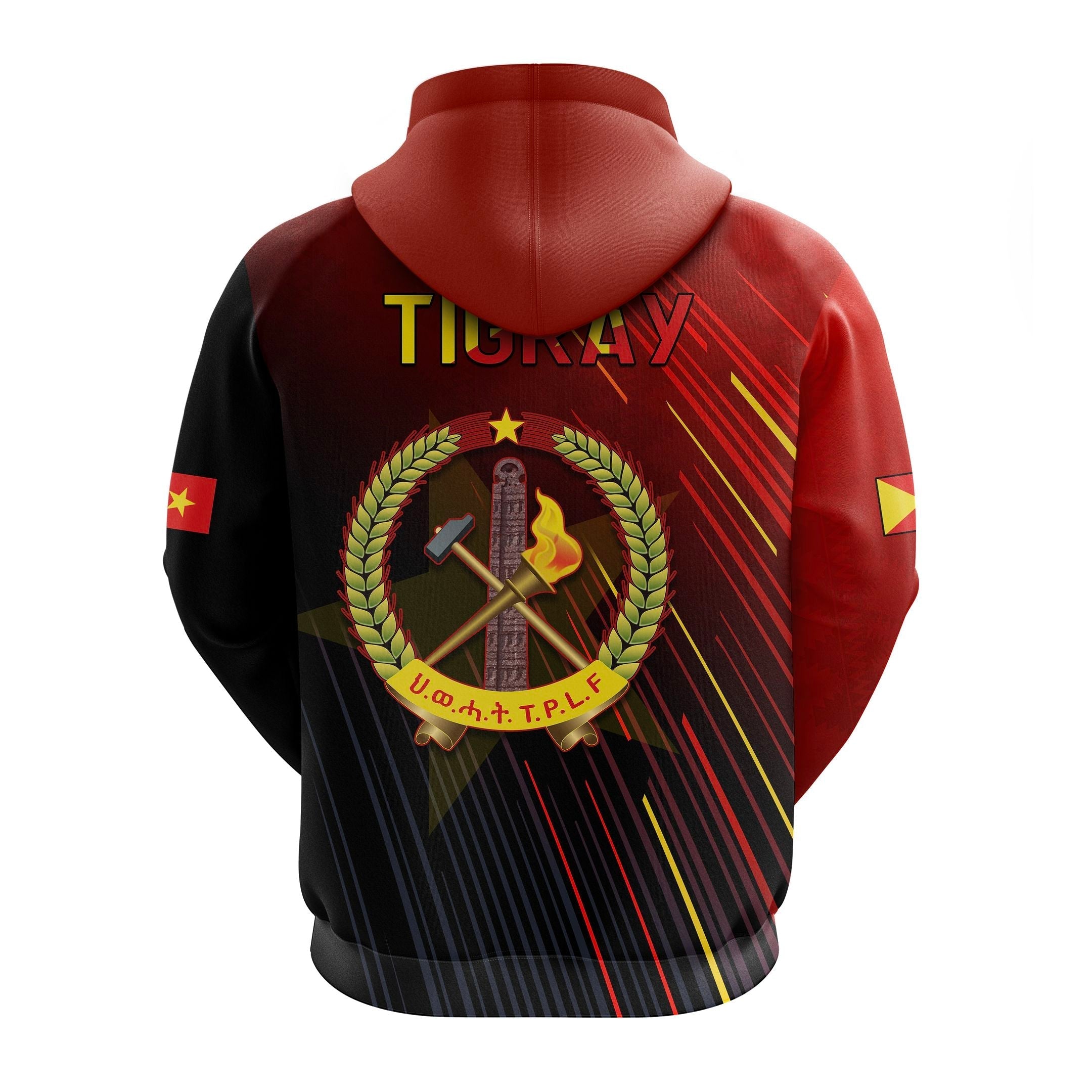 Proud Tigray Zip Hoodie African Pattern LT13