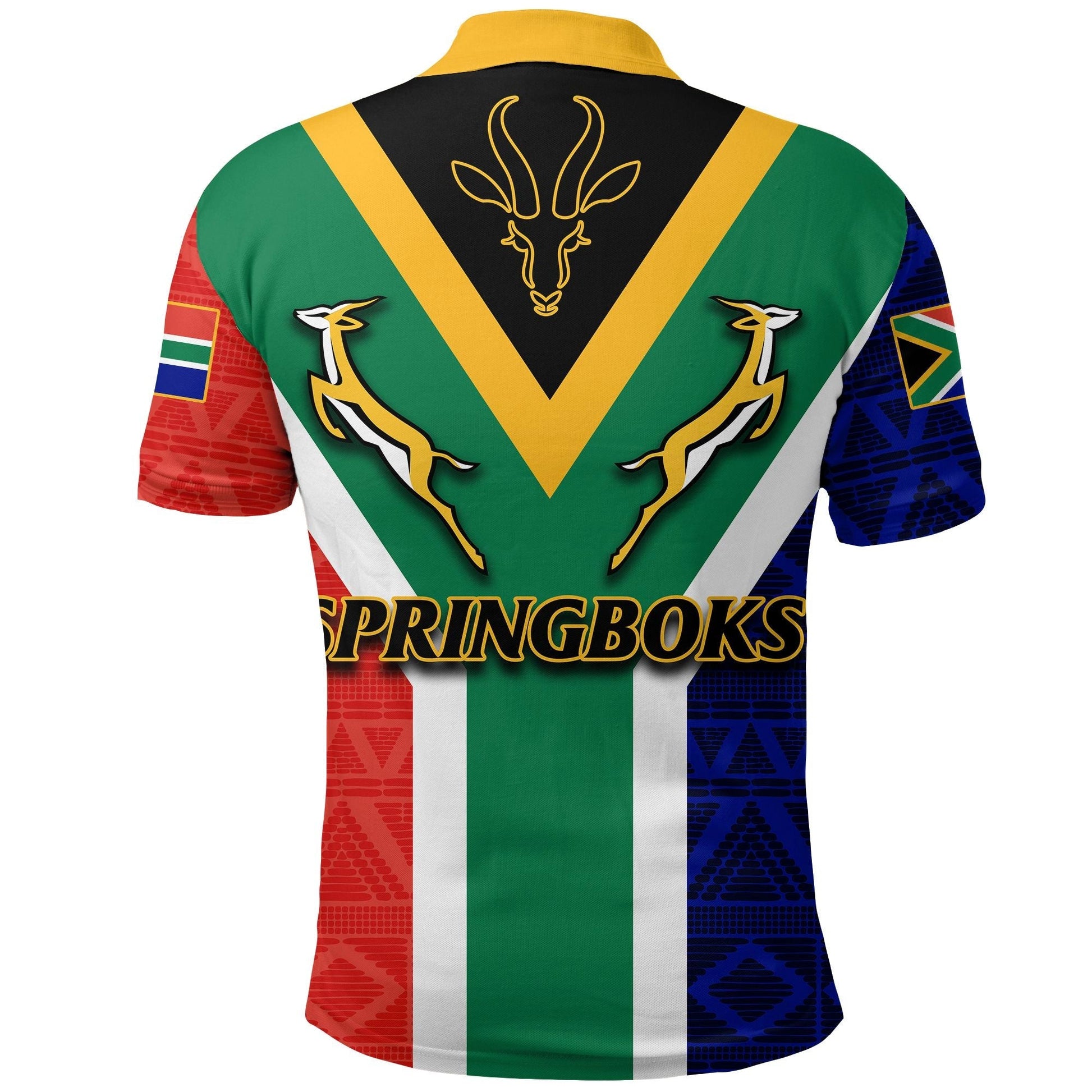 South Africa Springboks Mix African Patterns Polo Shirt LT20