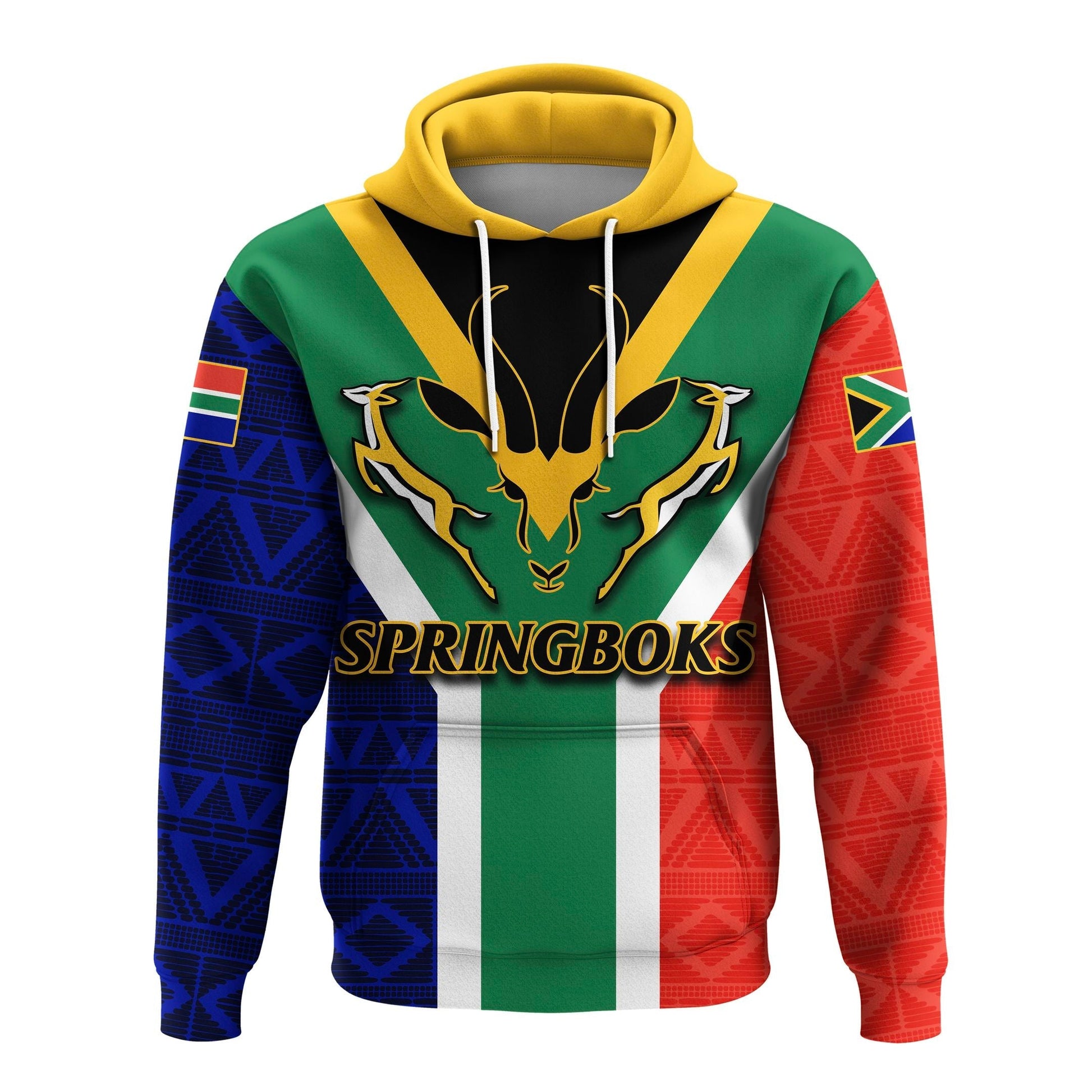 South Africa Springboks Mix African Patterns Hoodie LT20