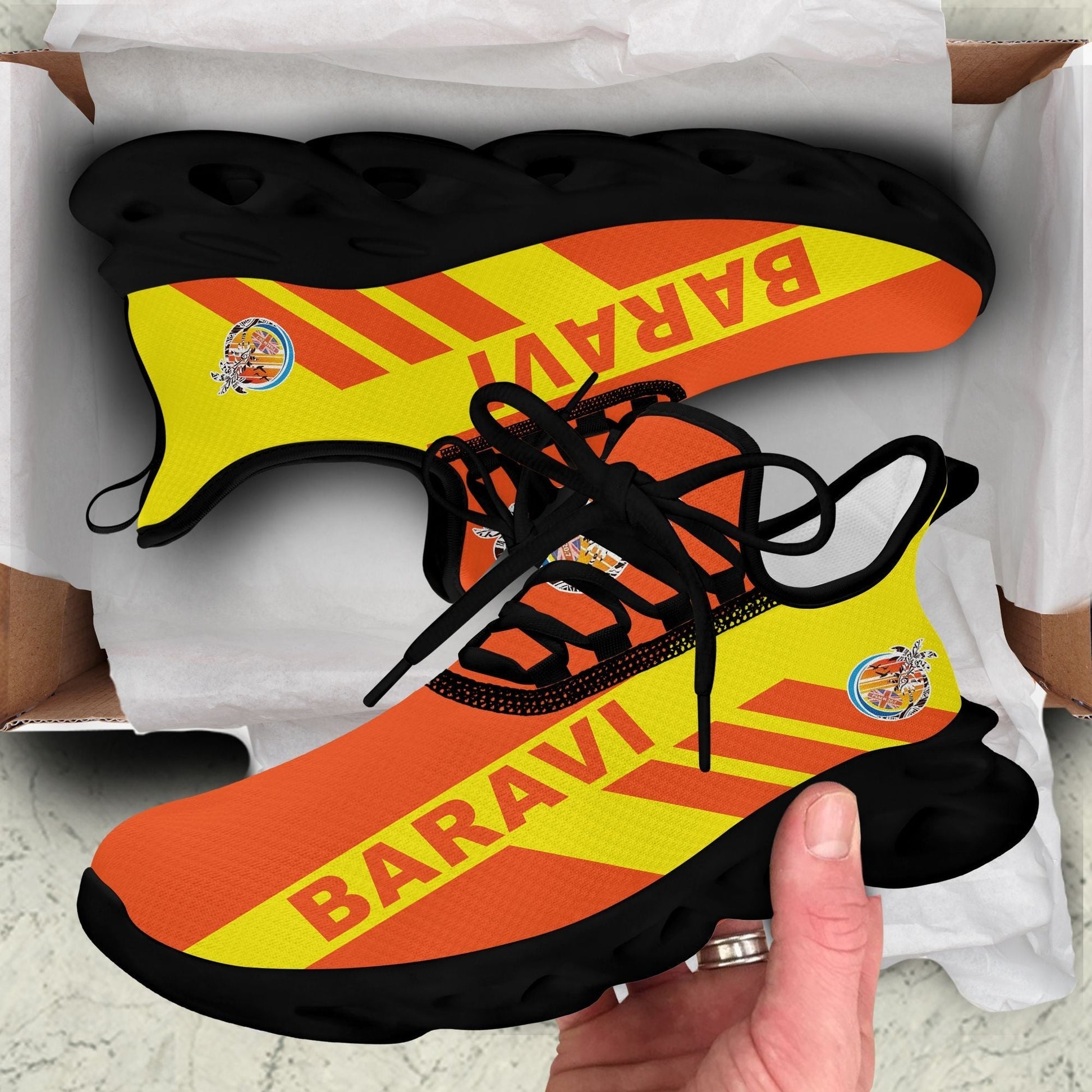 Polynesian Footwear Baravi Rugby Club Flag Sport Clunky Sneakers LT10