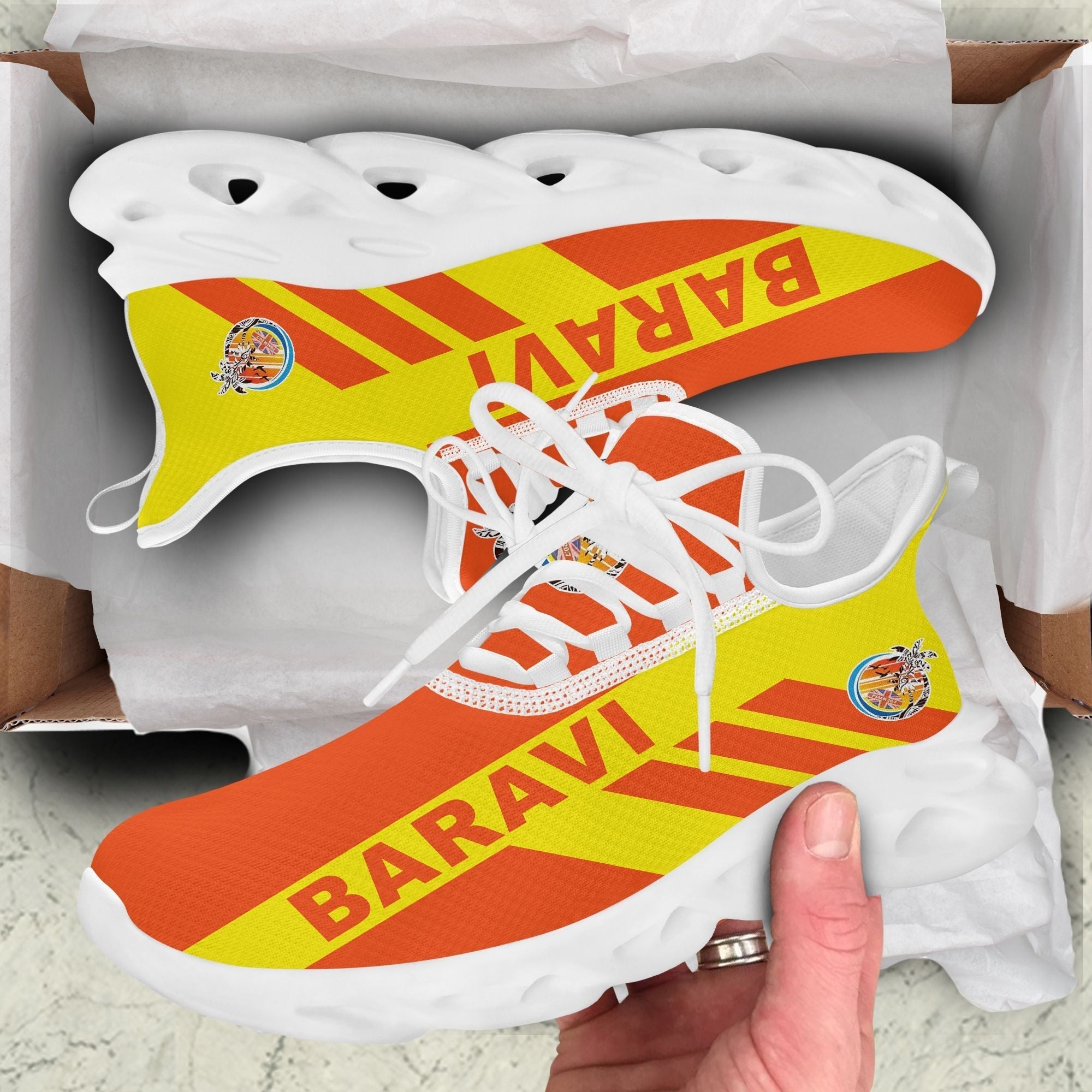 Polynesian Footwear Baravi Rugby Club Flag Sport Clunky Sneakers LT10