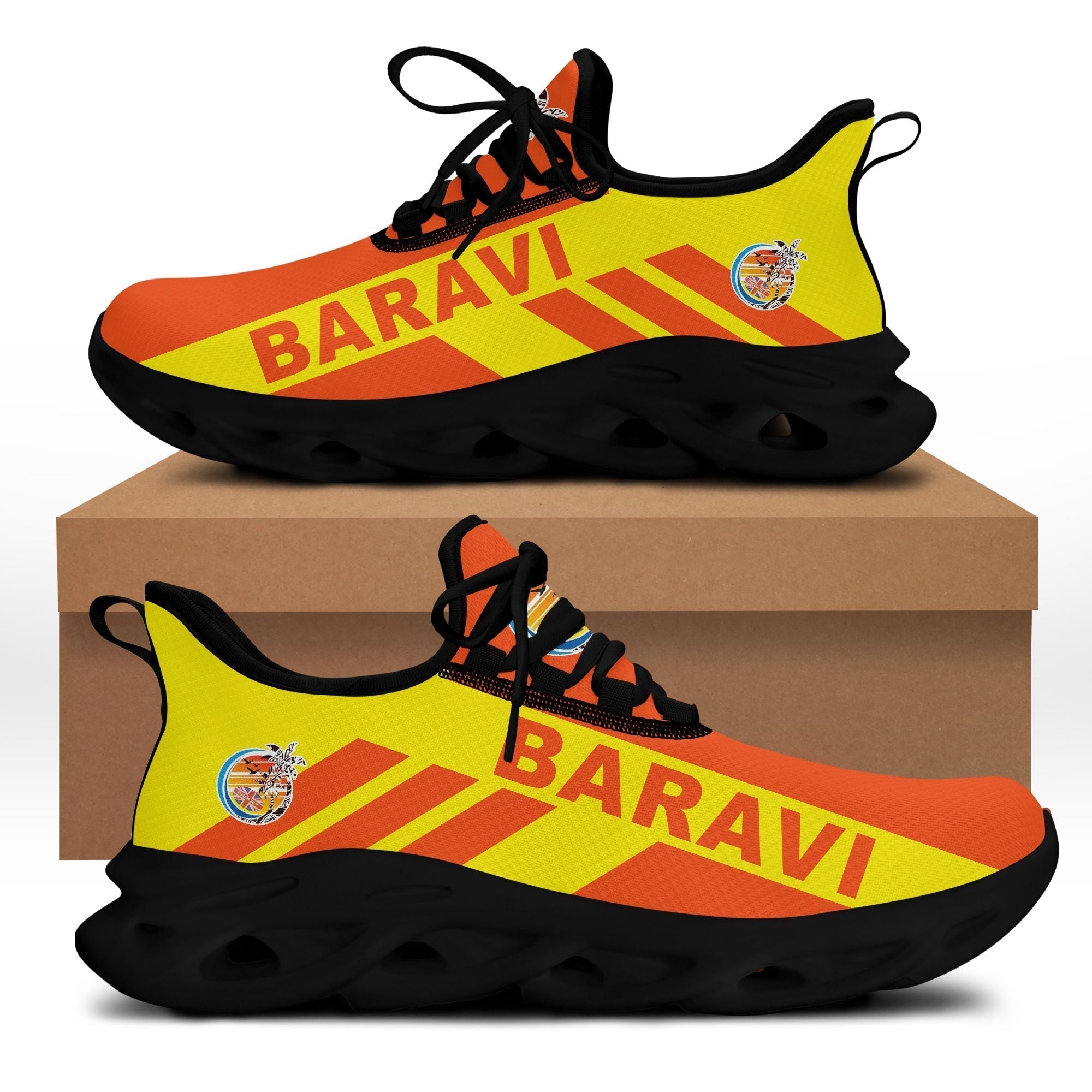 Polynesian Footwear Baravi Rugby Club Flag Sport Clunky Sneakers LT10