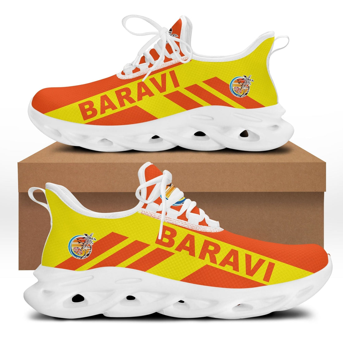 Polynesian Footwear Baravi Rugby Club Flag Sport Clunky Sneakers LT10
