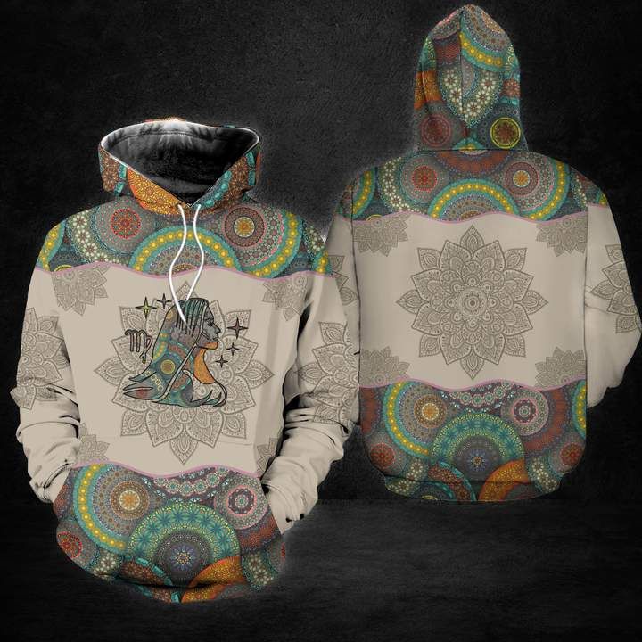 Virgo Zodiac Hoodie Mandala LT13