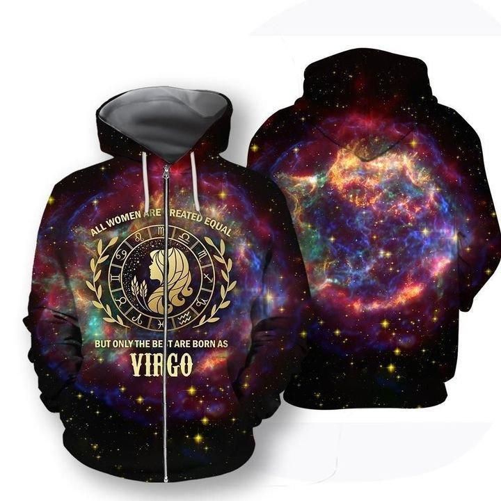 Virgo Zodiac Zip Hoodie Strong Women LT13