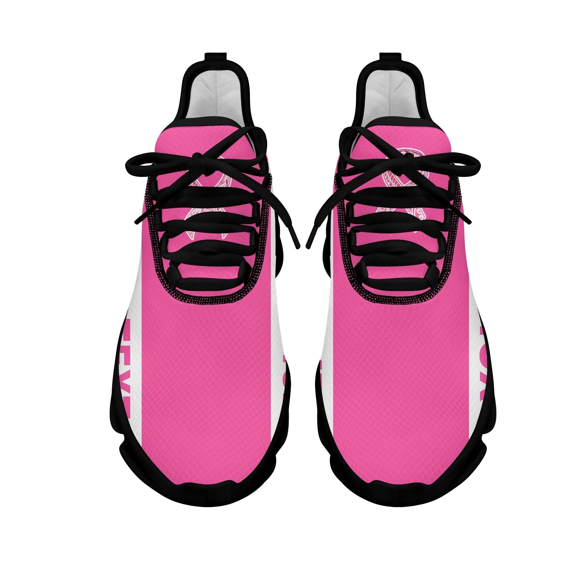 Polynesian Footwear Fiji Pinktober Sport Clunky Sneakers White LT10