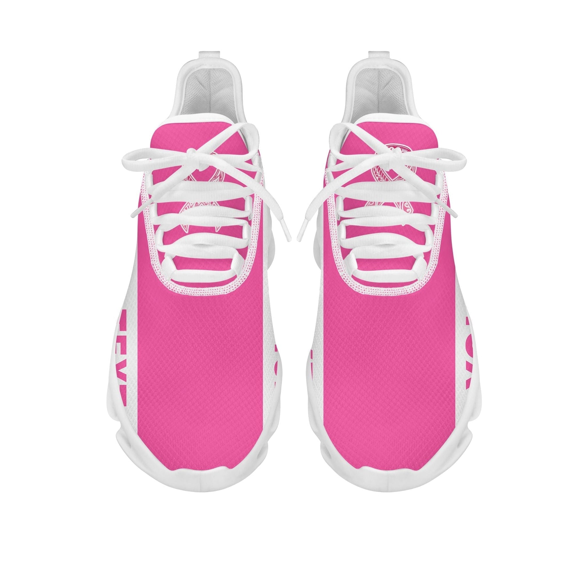 Polynesian Footwear Fiji Pinktober Sport Clunky Sneakers White LT10